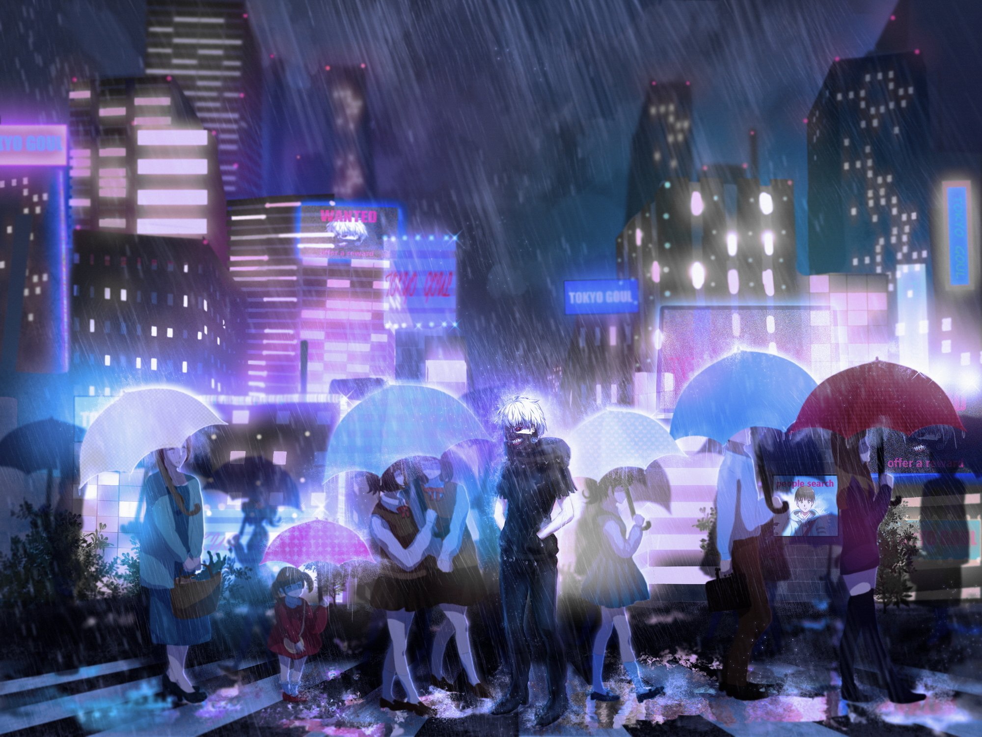 Anime City Rain Wallpapers