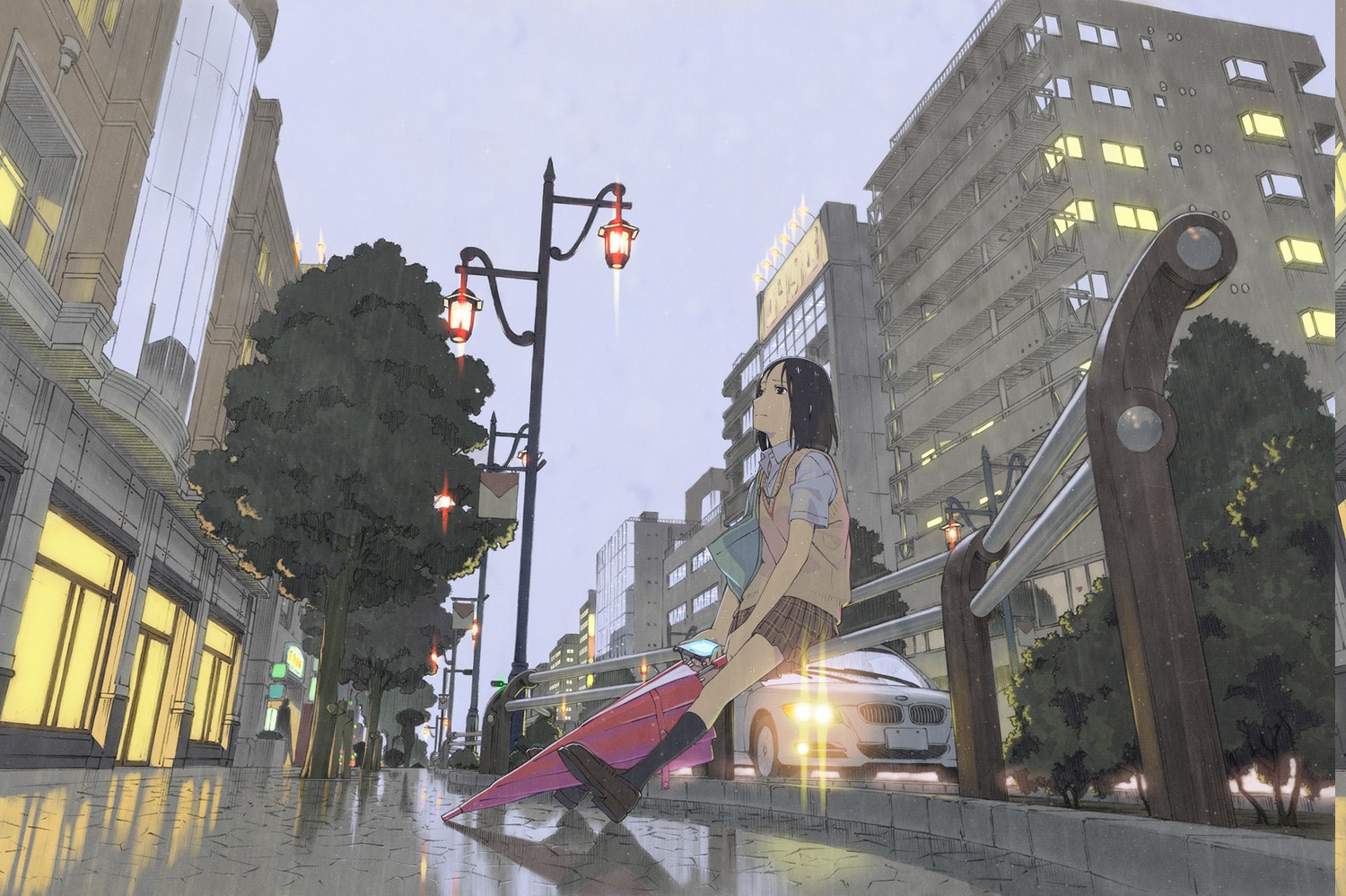 Anime City Rain Wallpapers