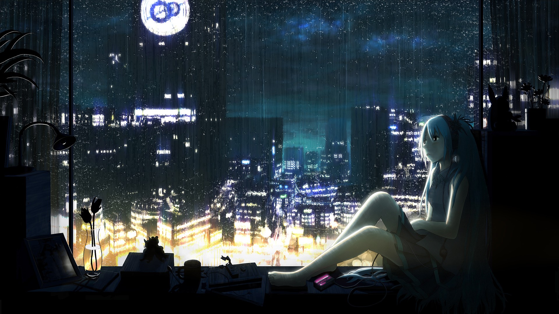 Anime City Rain Wallpapers