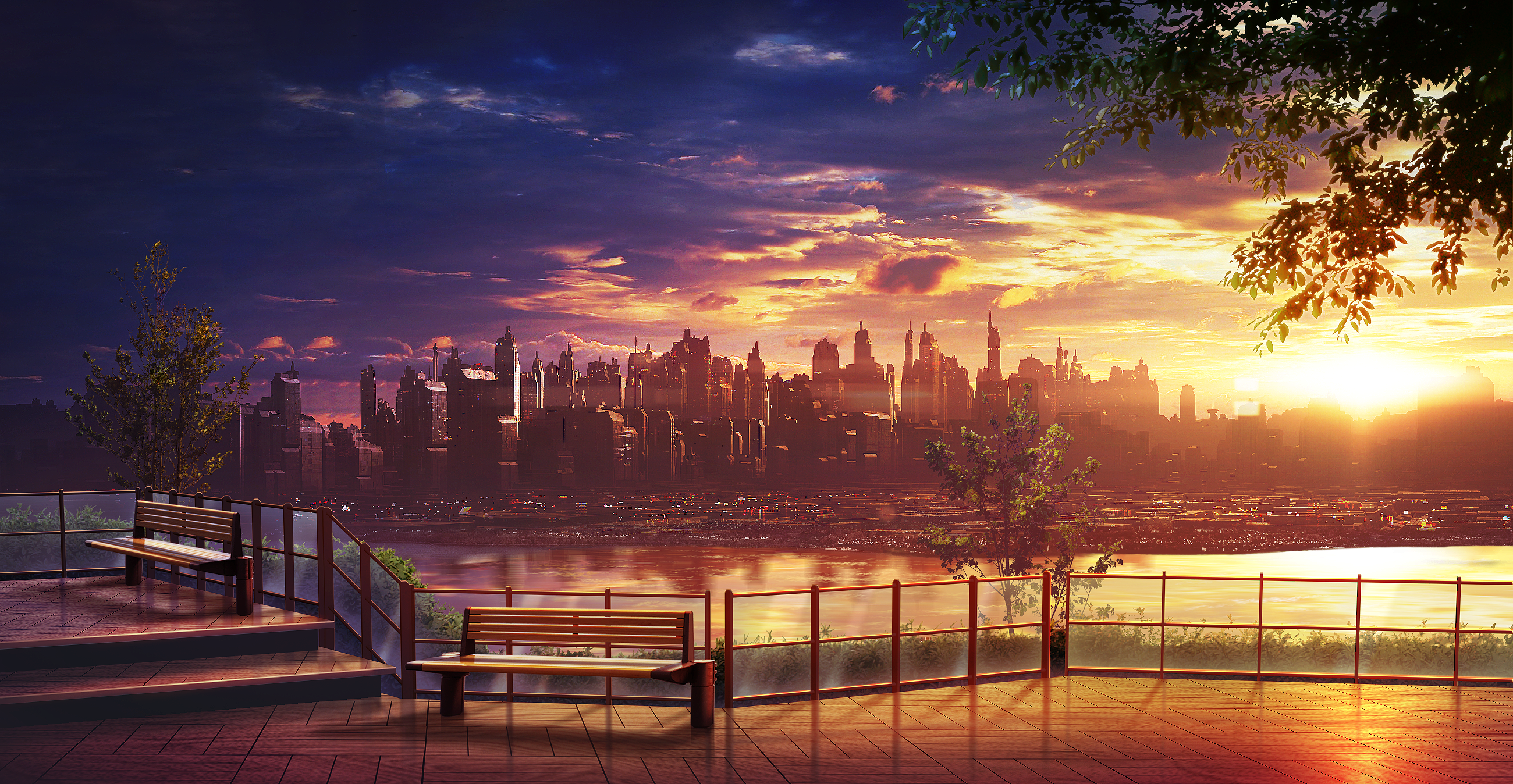 Anime City Scenery Wallpapers