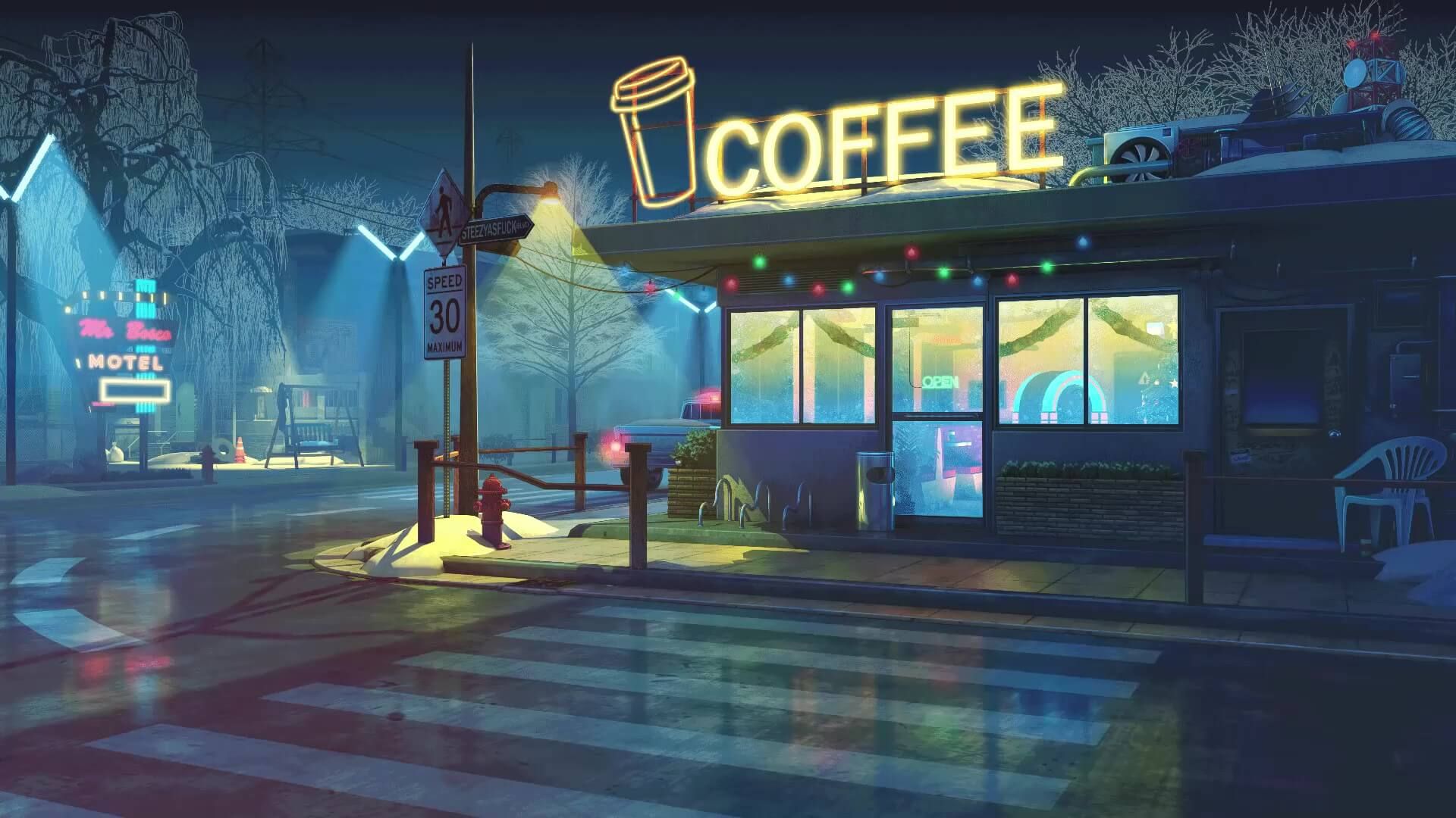 Anime Coffee Shop Wallpapers