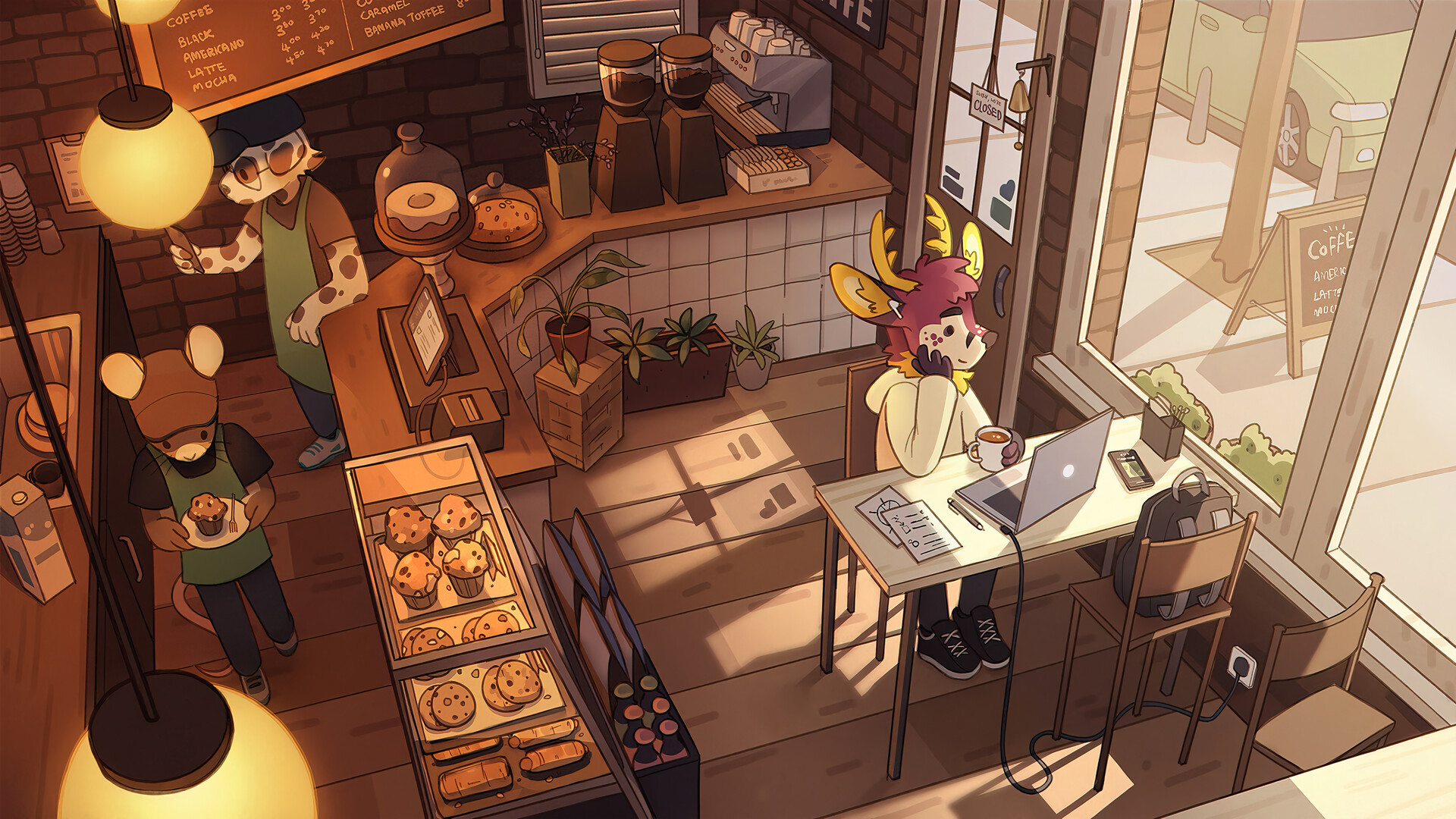 Anime Coffee Shop Wallpapers