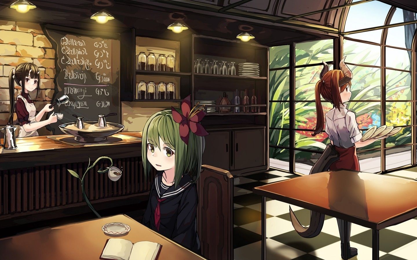 Anime Coffee Shop Wallpapers