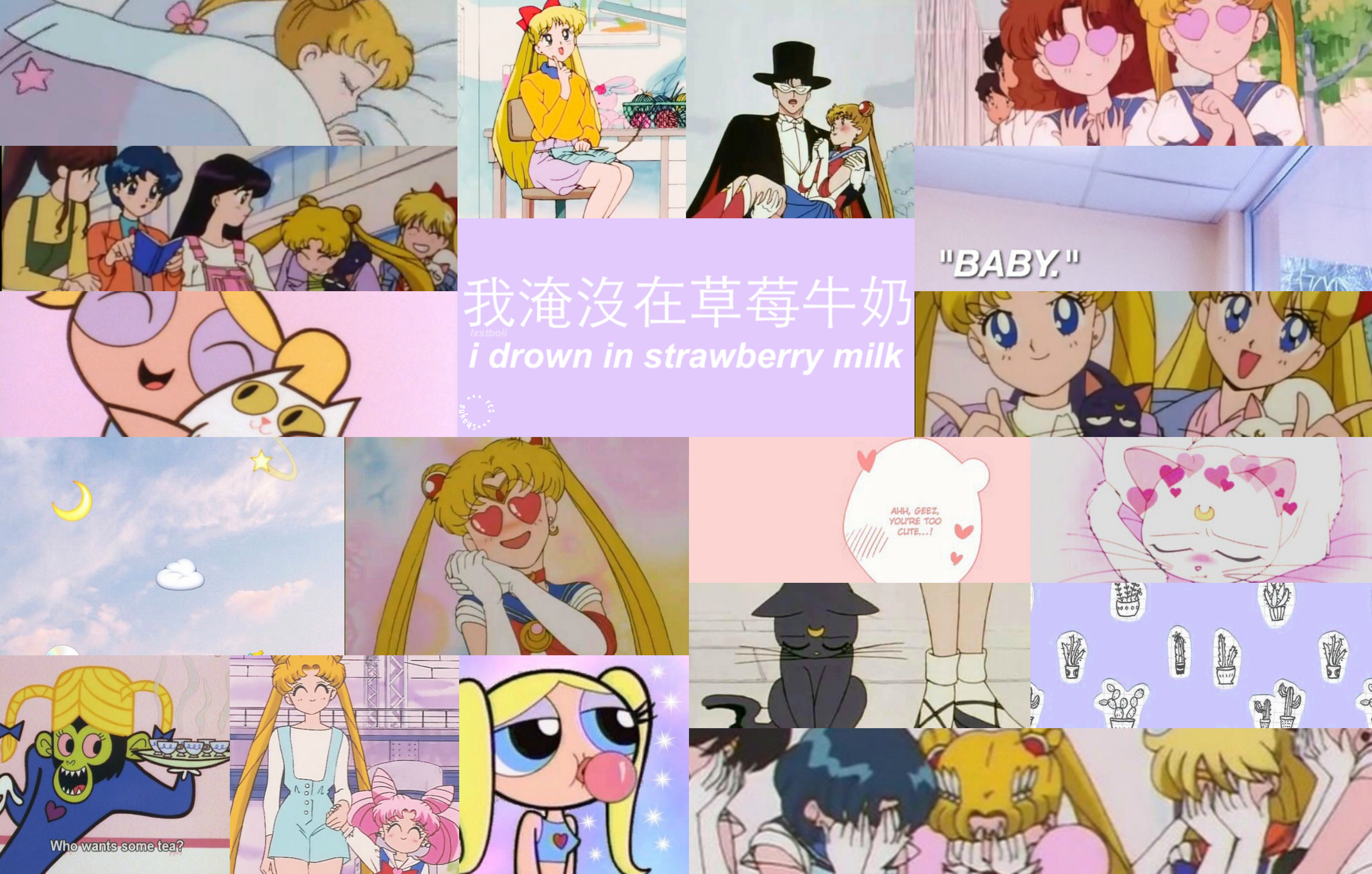 Anime Collage 90S Wallpapers