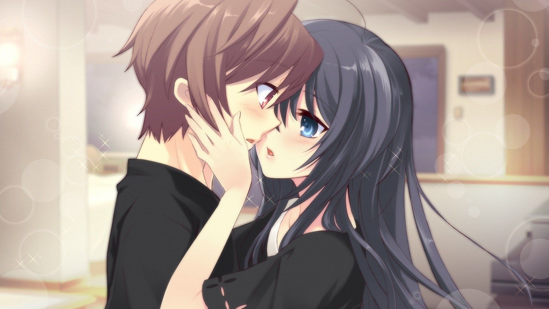 Anime Couple Kiss Wallpapers