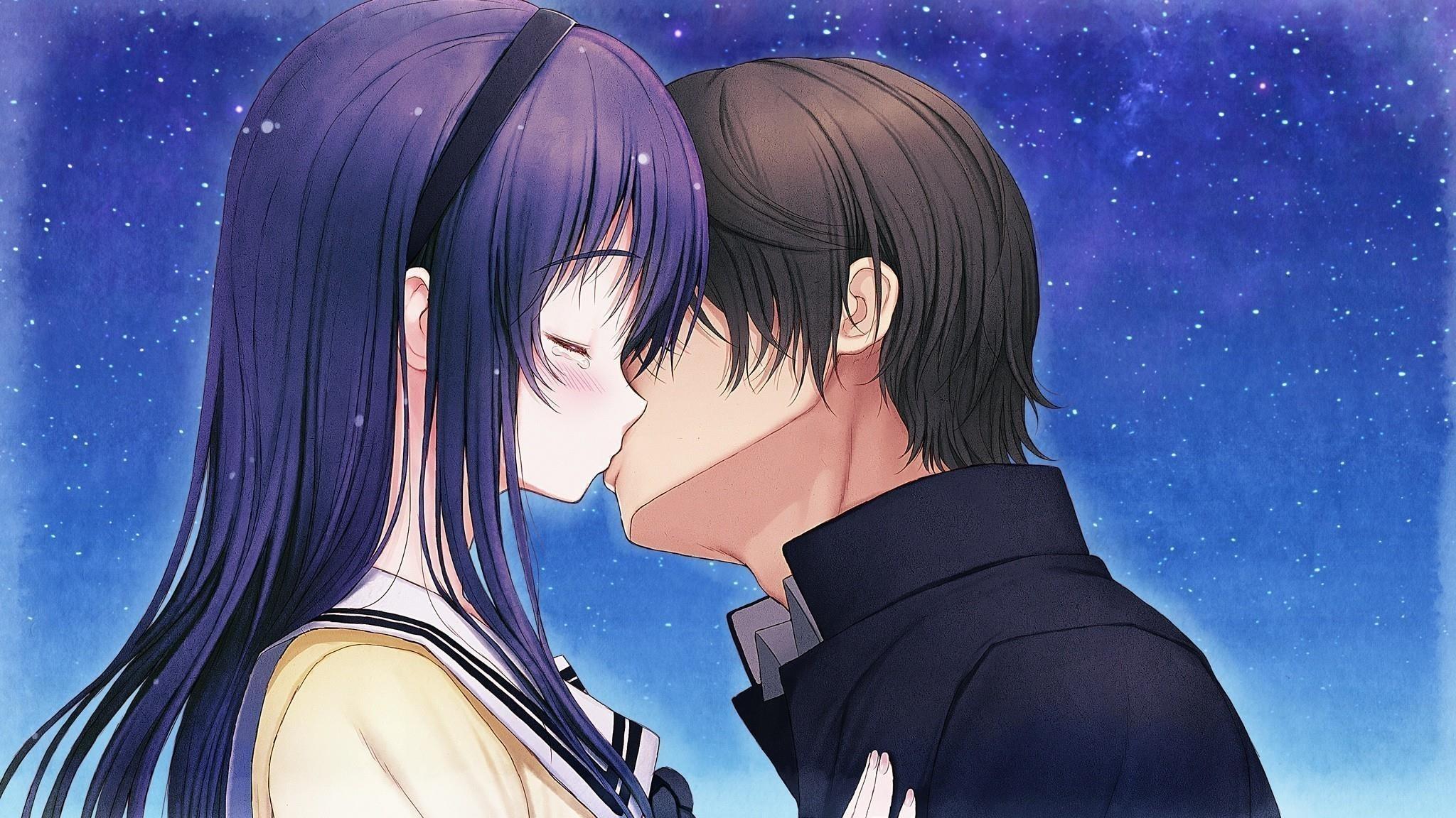 Anime Couple Kiss Wallpapers