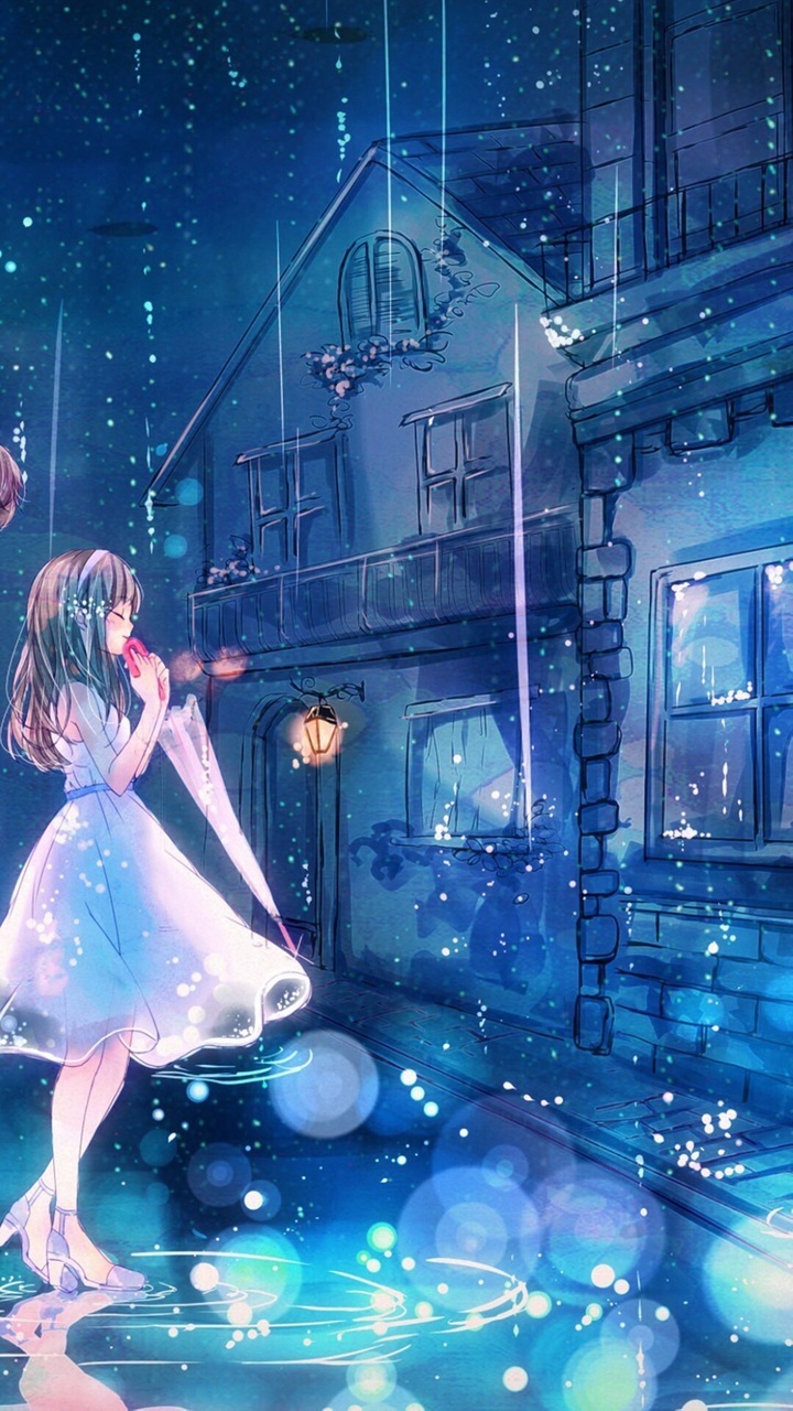 Anime Couple Rain Wallpapers