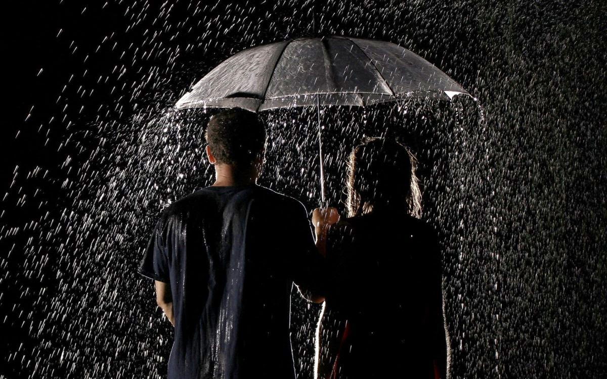 Anime Couple Rain Wallpapers