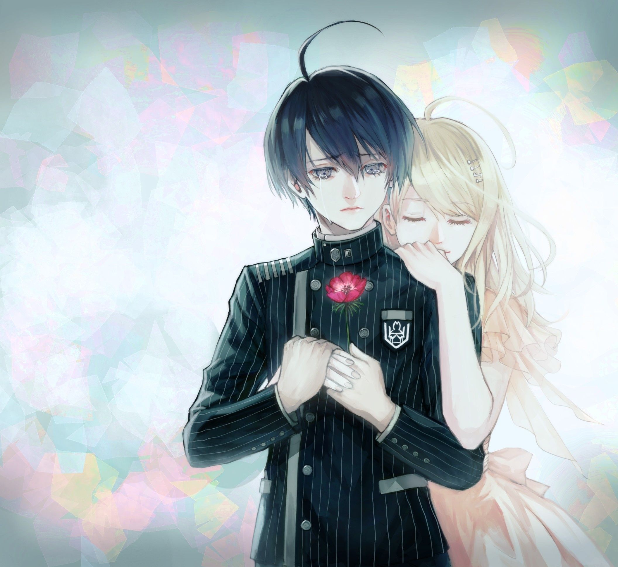 Anime Couple Sad Hug Wallpapers