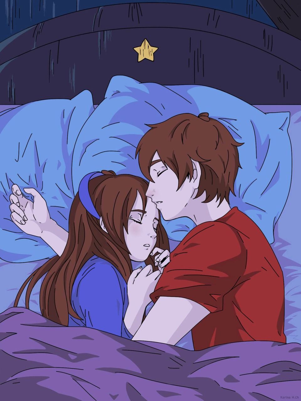 Anime Couple Sleeping Wallpapers