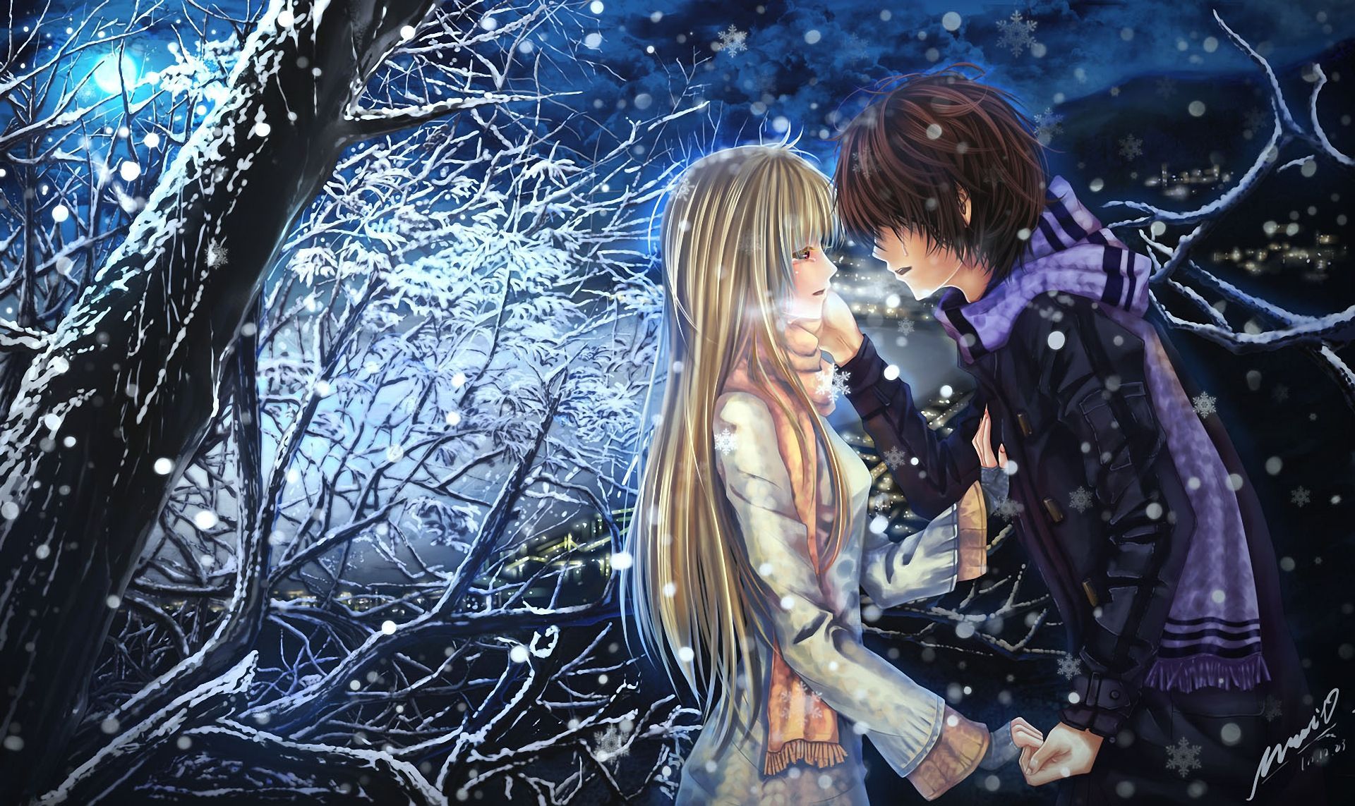 Anime Couple Winter Wallpapers