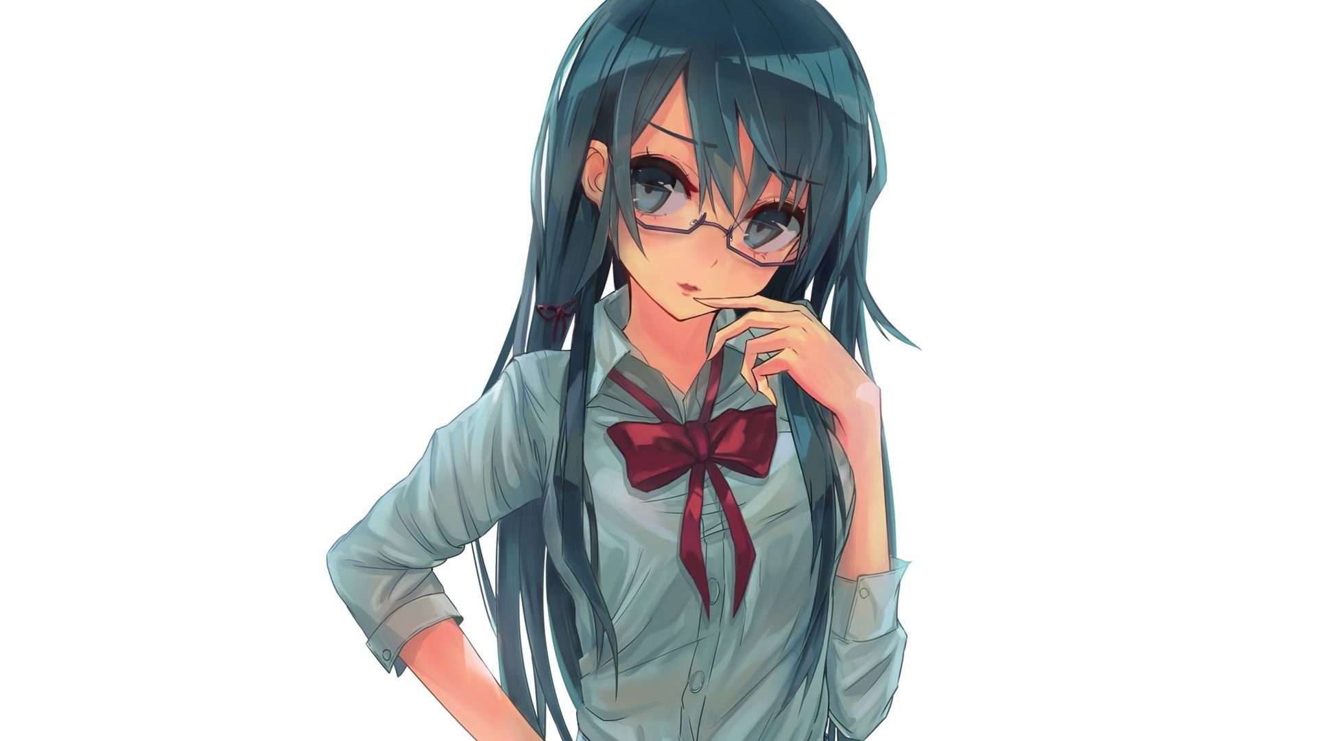 Anime Cute Glasses Girl Hd Wallpapers