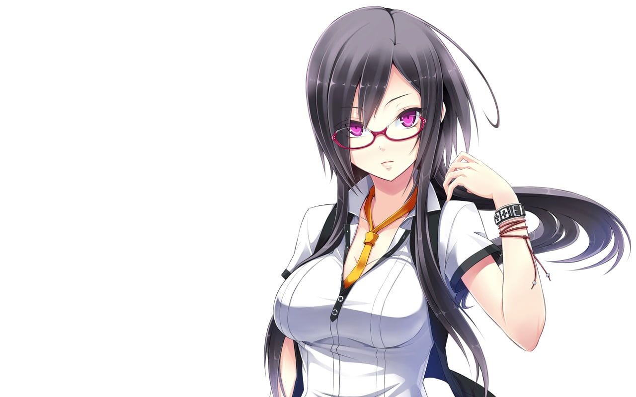 Anime Cute Glasses Girl Hd Wallpapers