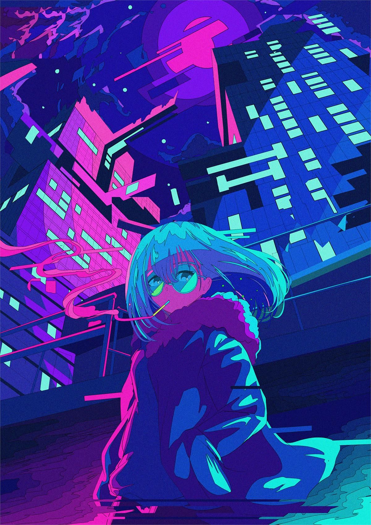 Anime Cyberpunk Neon Wallpapers