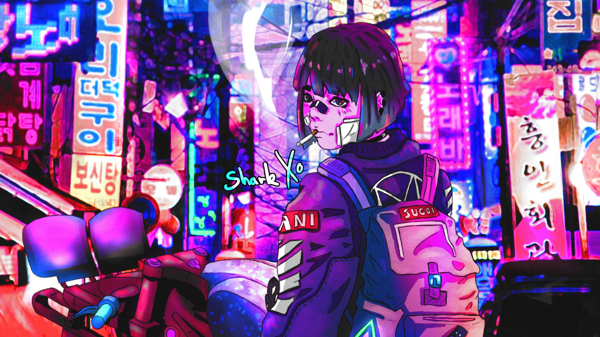 Anime Cyberpunk Neon Wallpapers