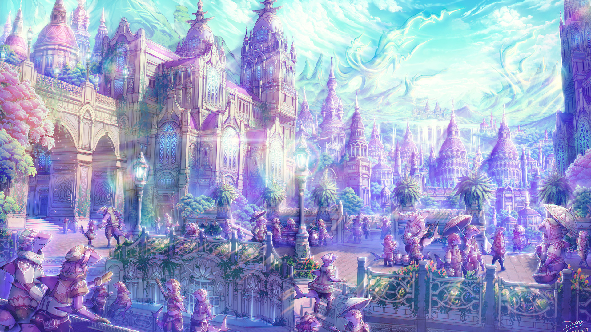 Anime Fantasy City Wallpapers