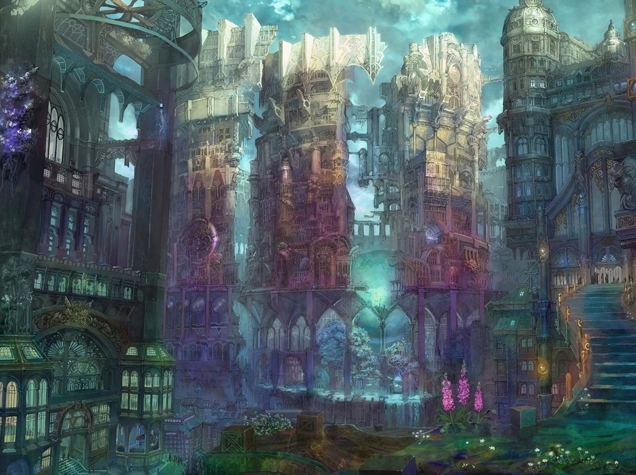 Anime Fantasy City Wallpapers