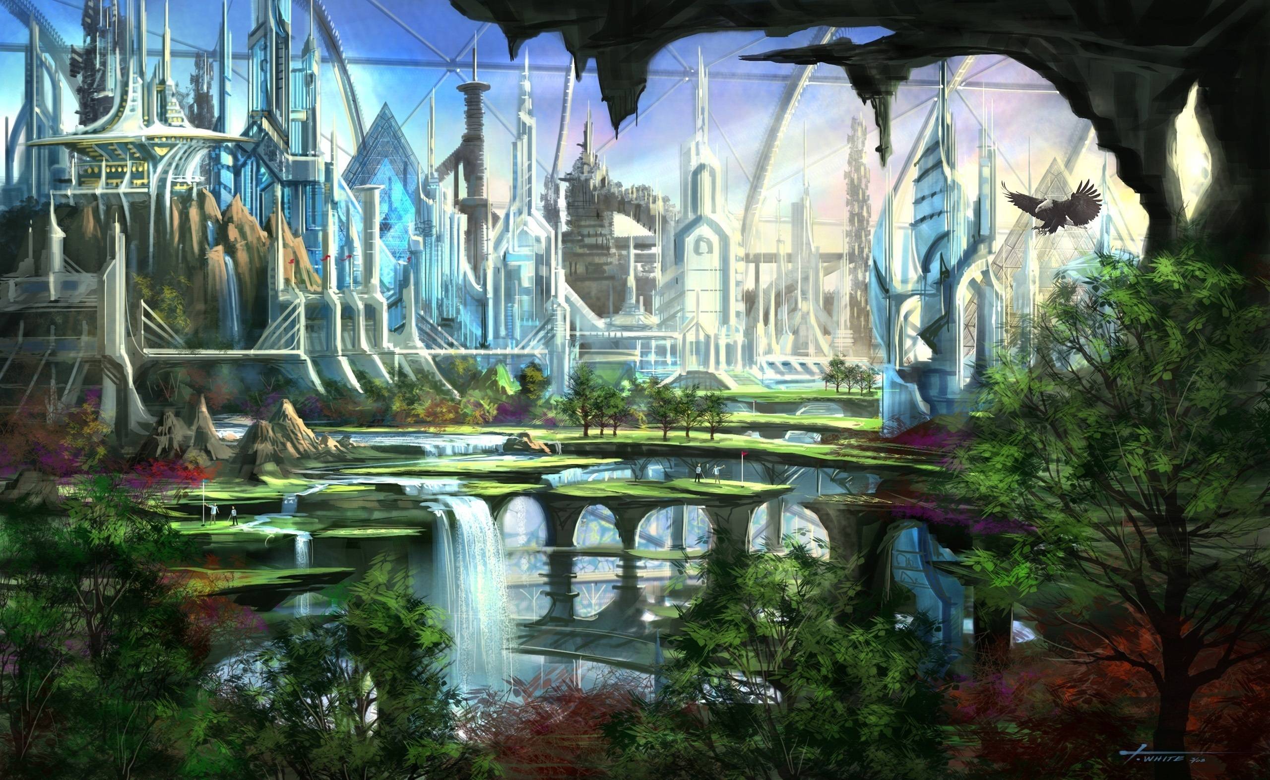 Anime Fantasy City Wallpapers