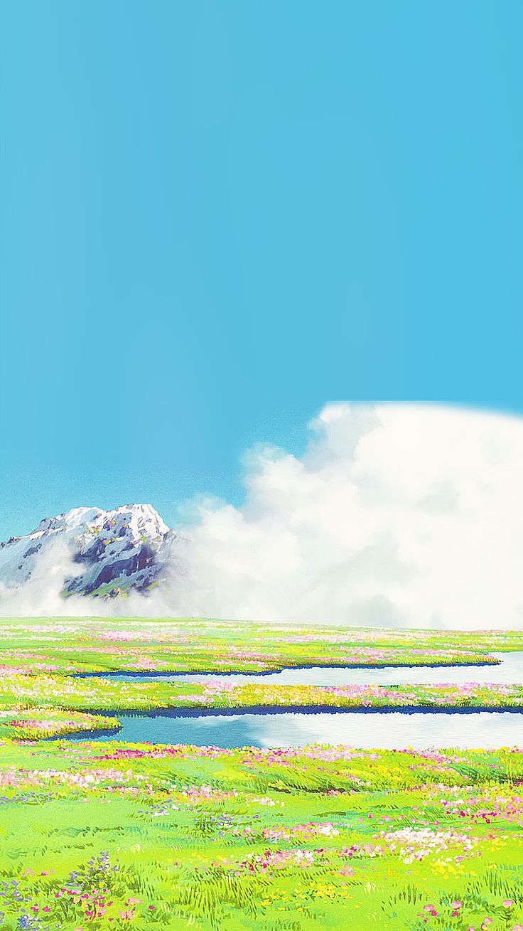 Anime Flower Field Scenery Wallpapers