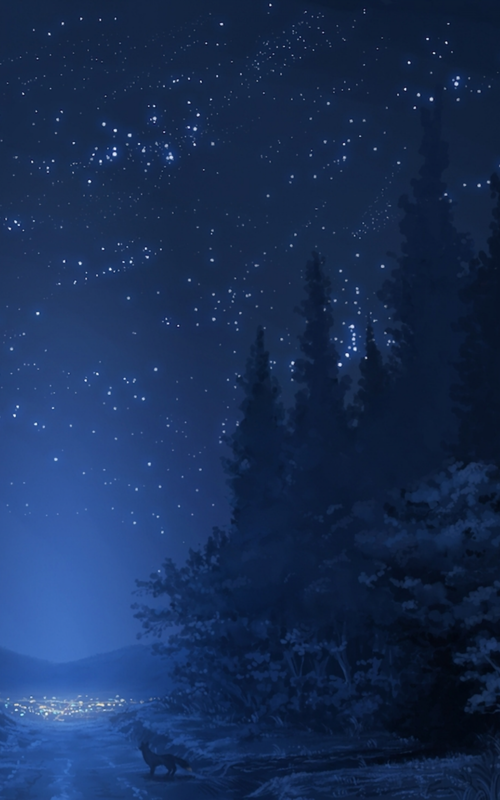 Anime Forest At Night Wallpapers