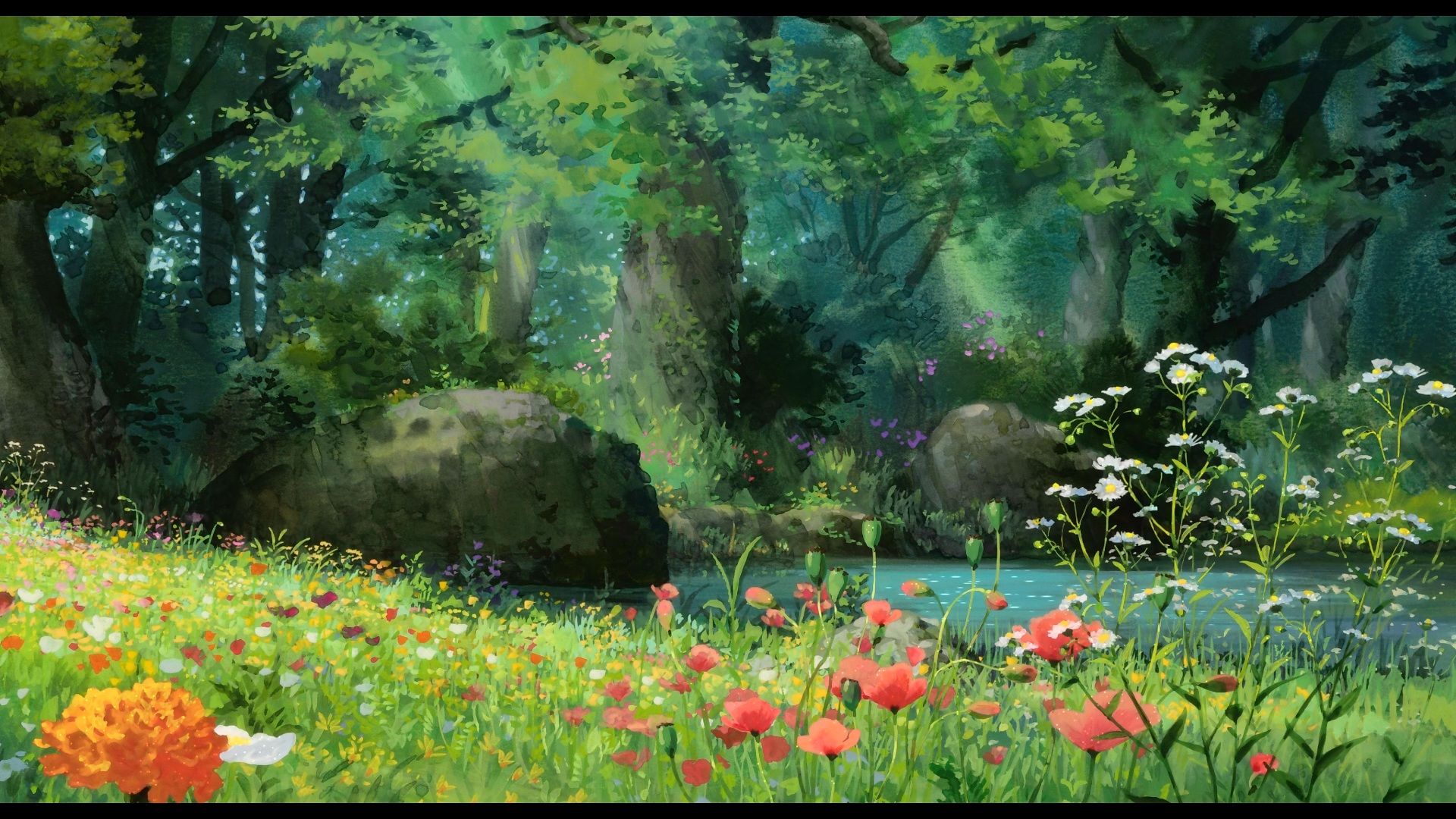 Anime Forest Background