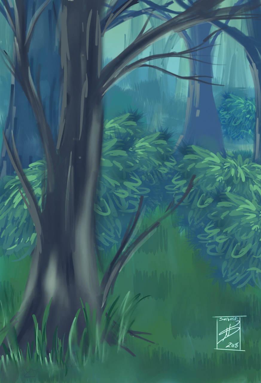 Anime Forest Background