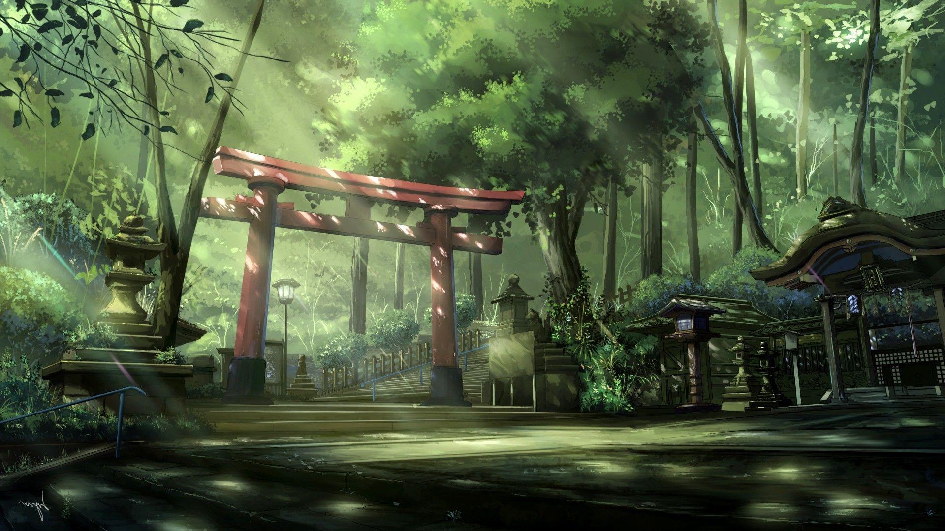 Anime Forest Background