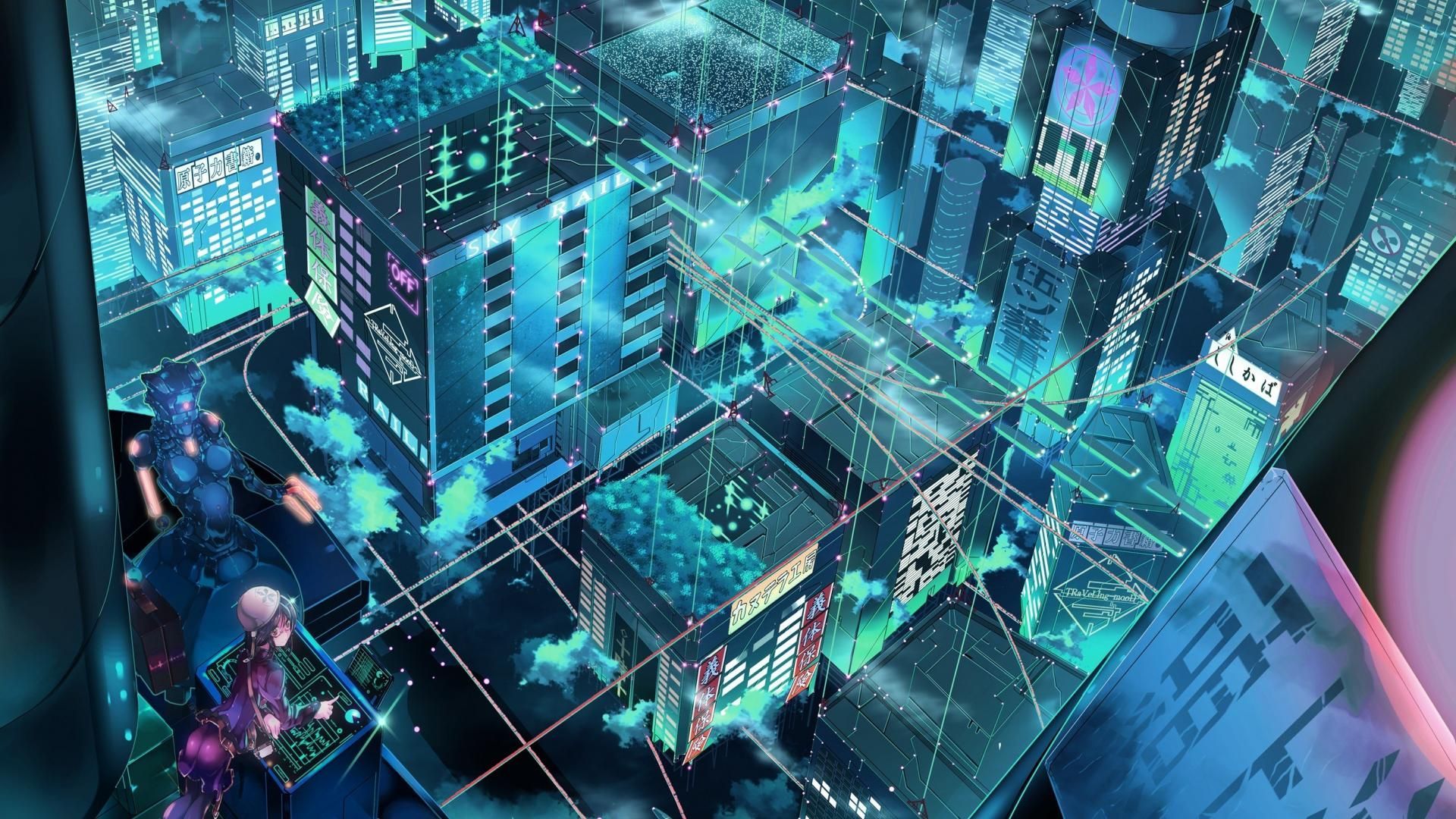 Anime Futuristic City Wallpapers