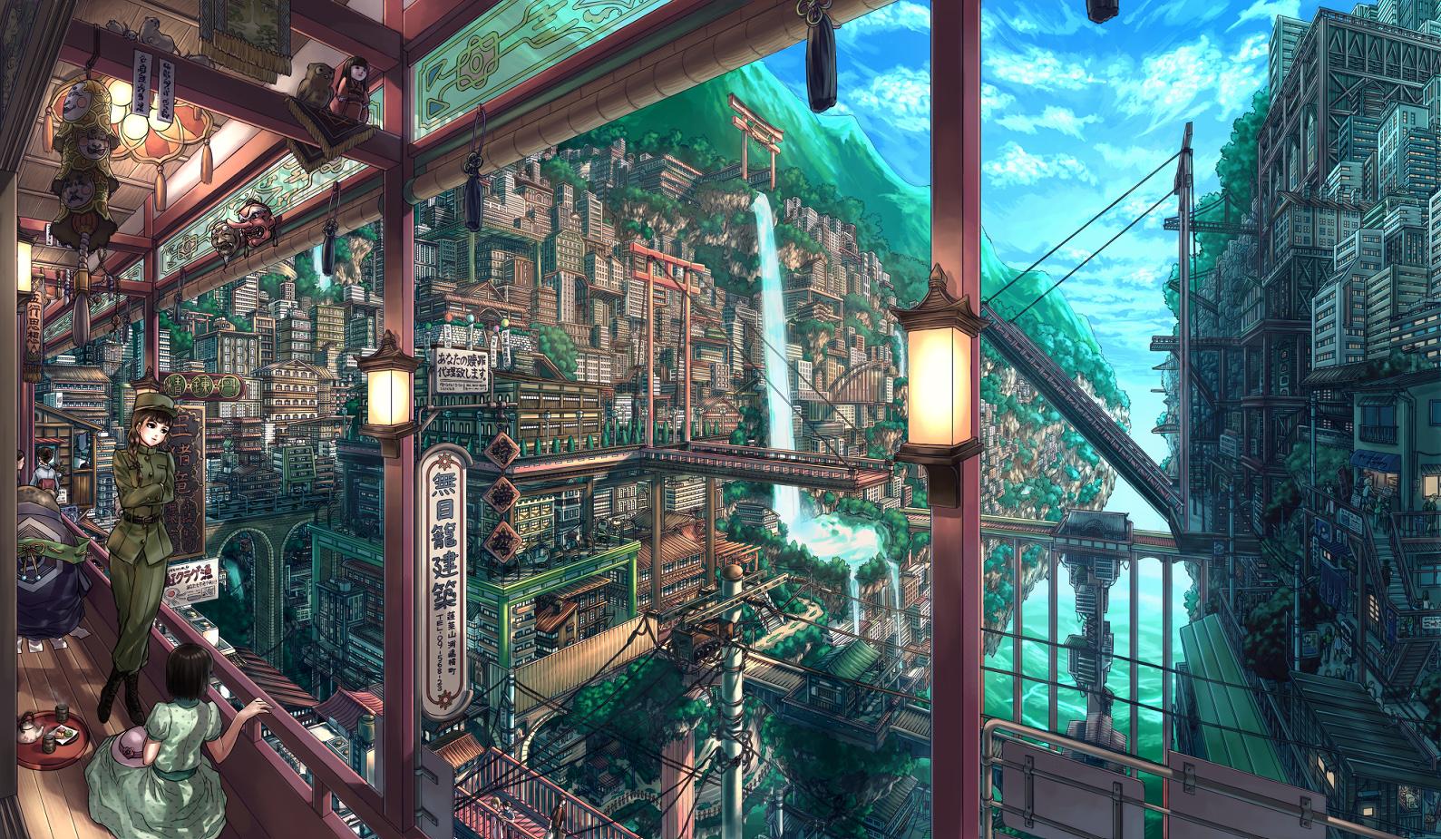 Anime Futuristic City Wallpapers