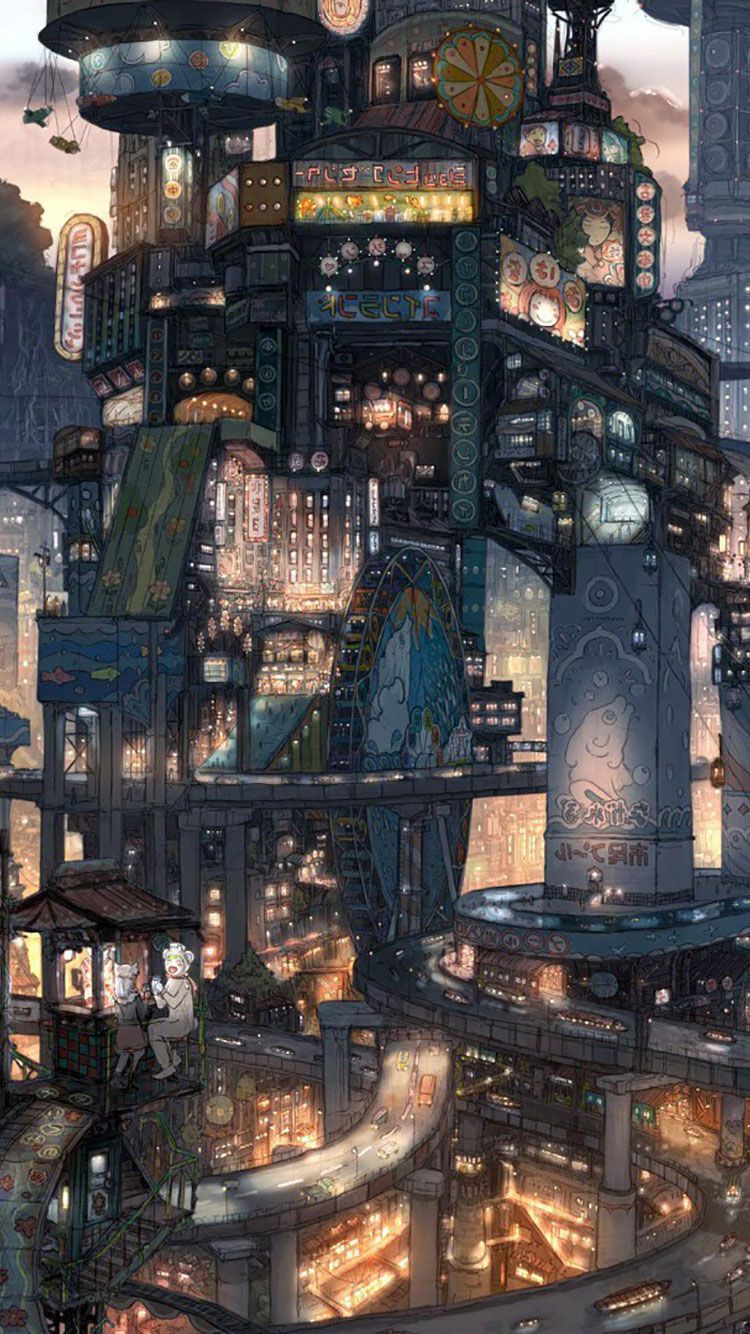 Anime Futuristic City Wallpapers