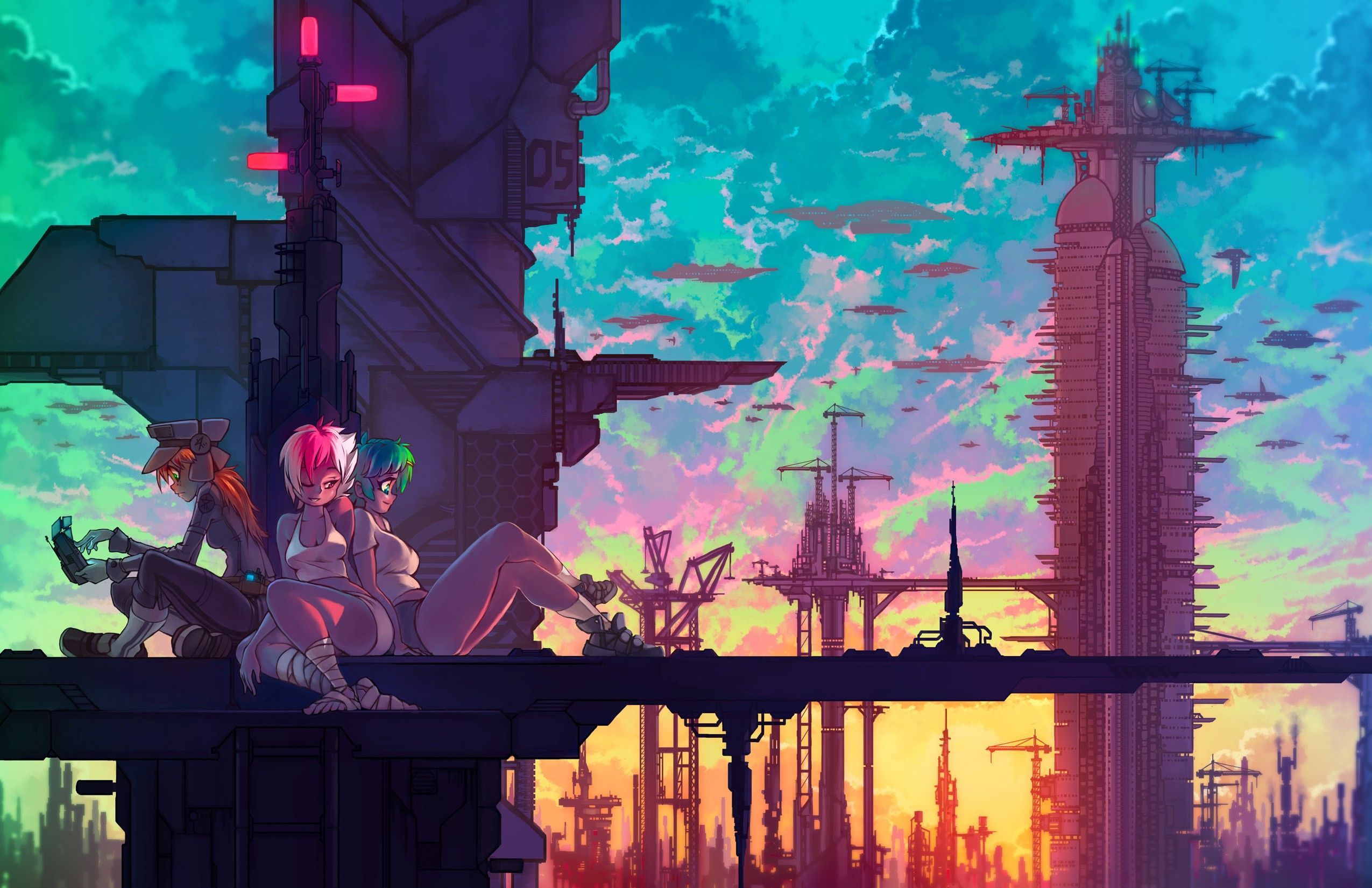 Anime Futuristic Scenery Wallpapers