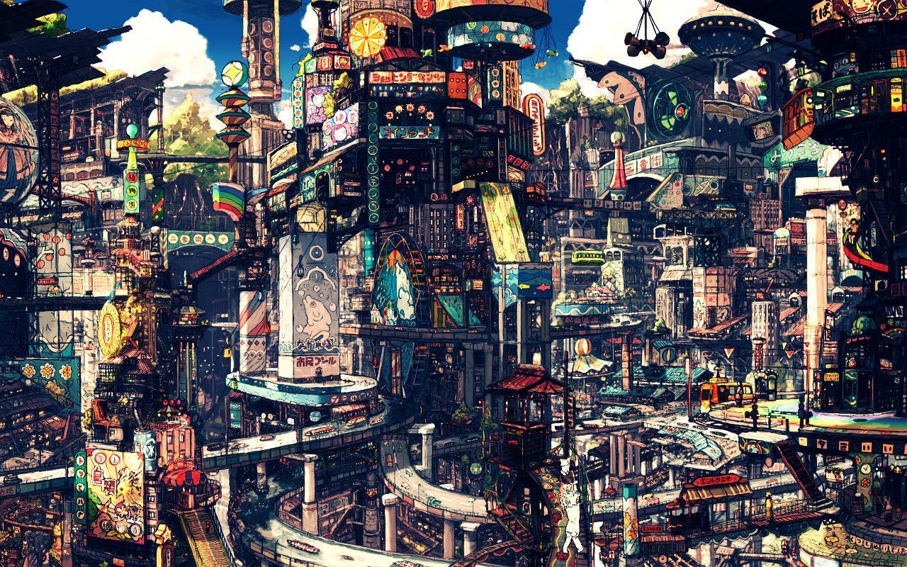 Anime Futuristic Scenery Wallpapers