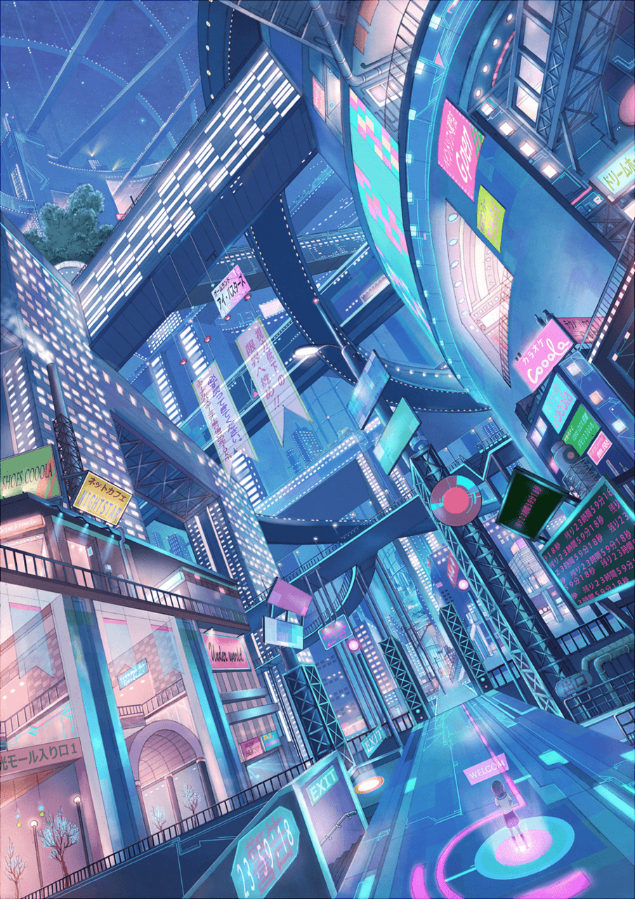 Anime Futuristic Scenery Wallpapers