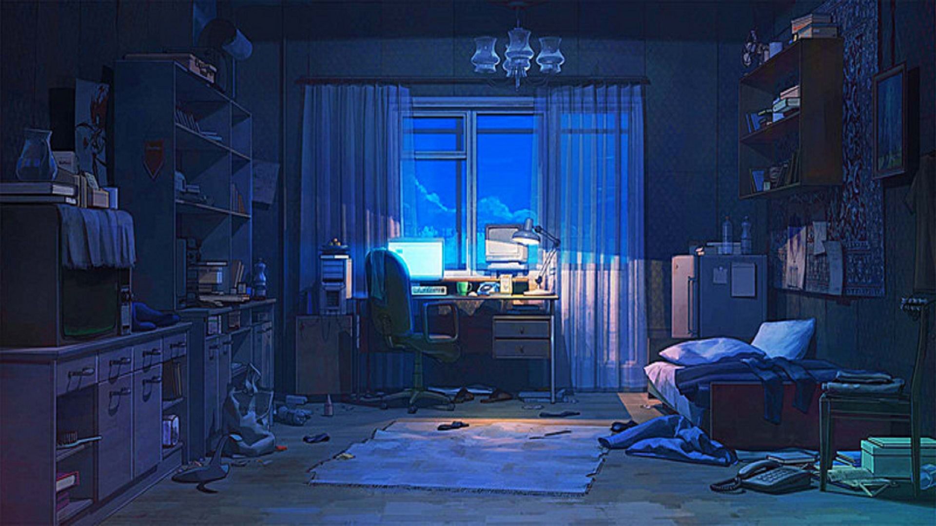 Anime Gamer Room Wallpapers