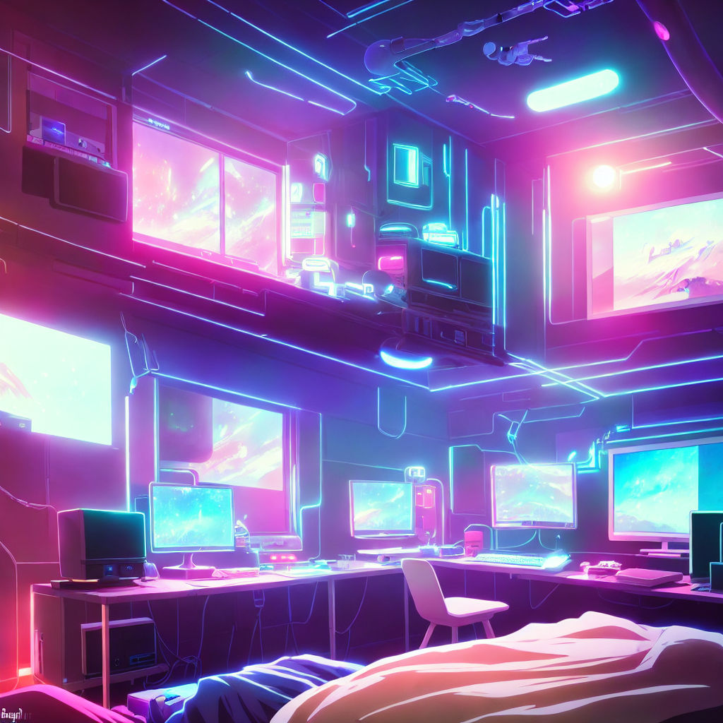 Anime Gamer Room Wallpapers