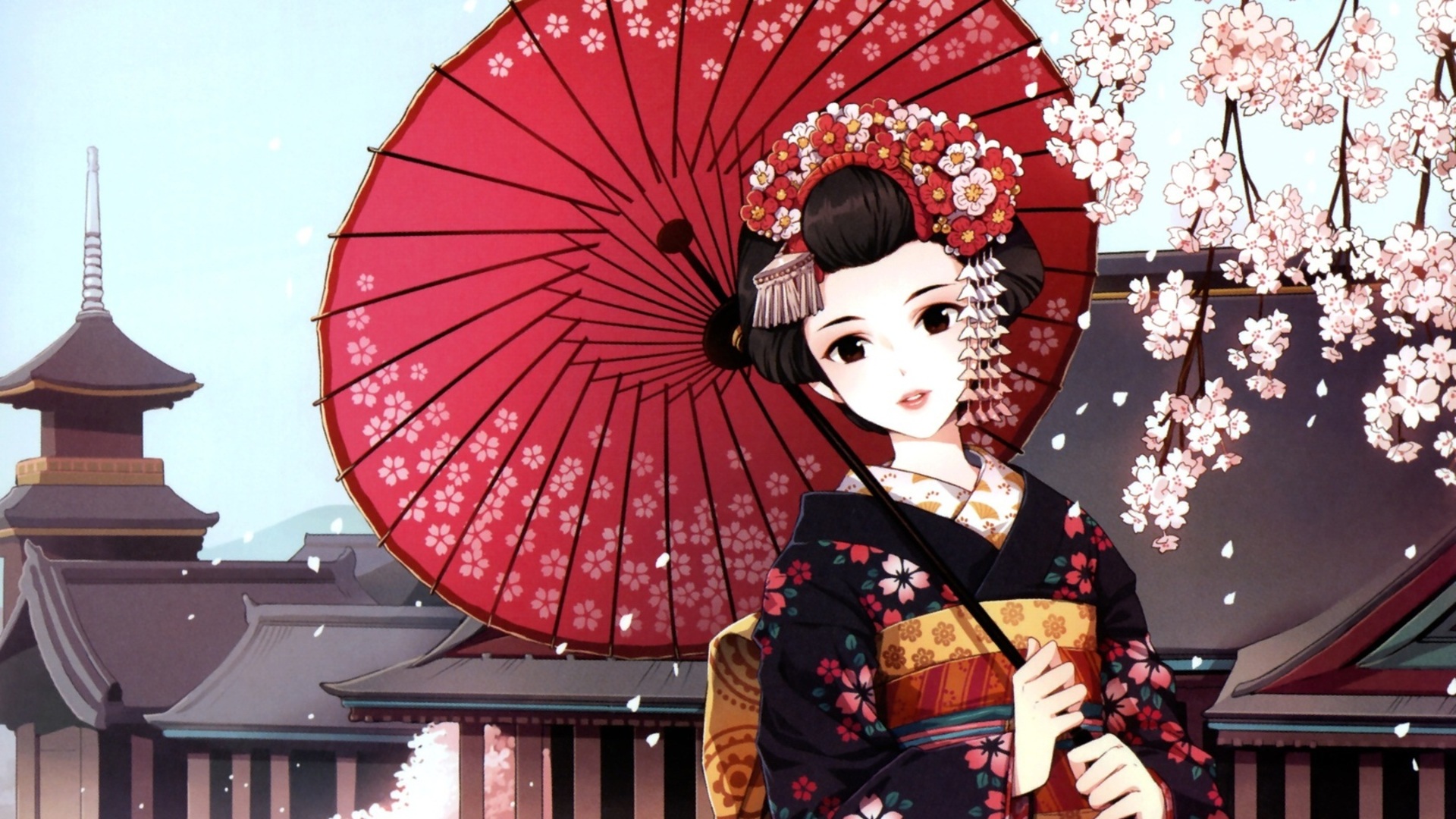 Anime Geisha Desktop Wallpapers