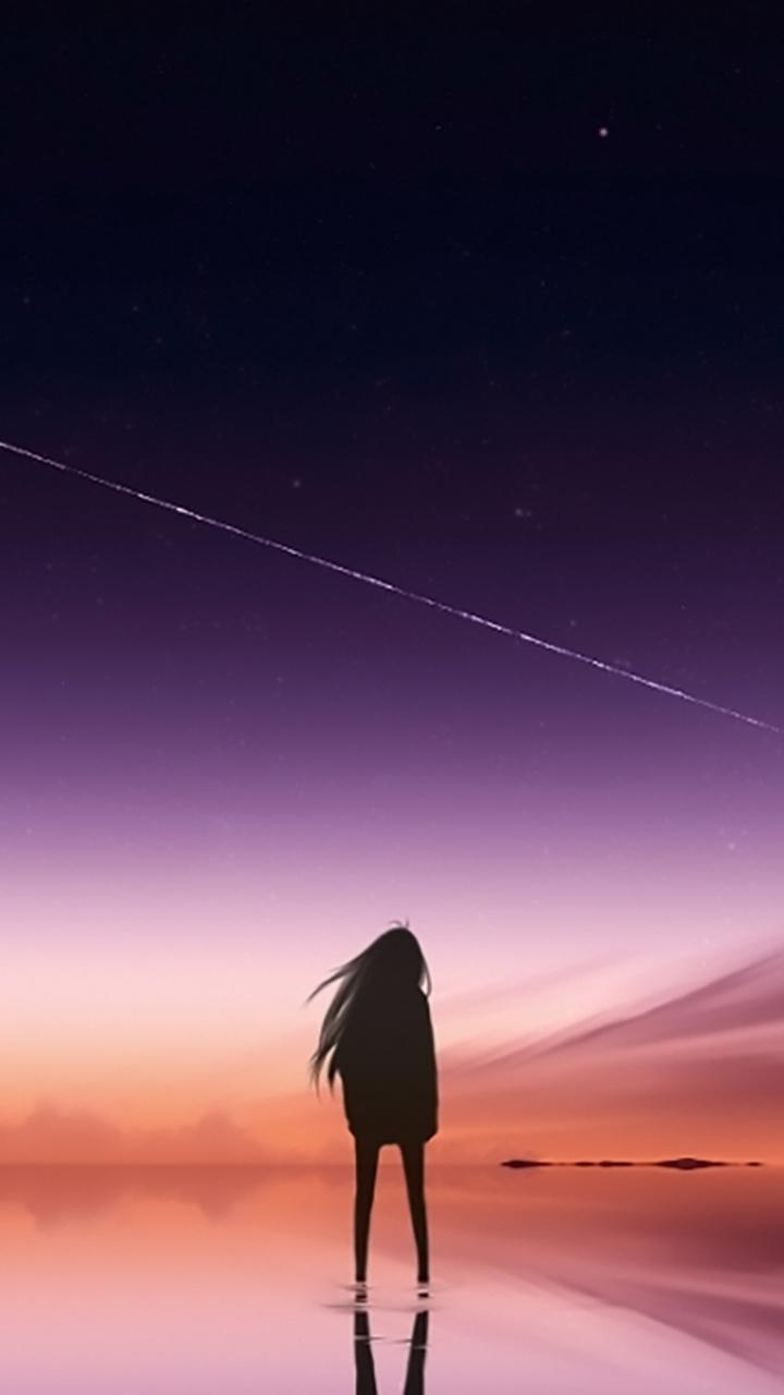 Anime Girl Alone Standing Wallpapers