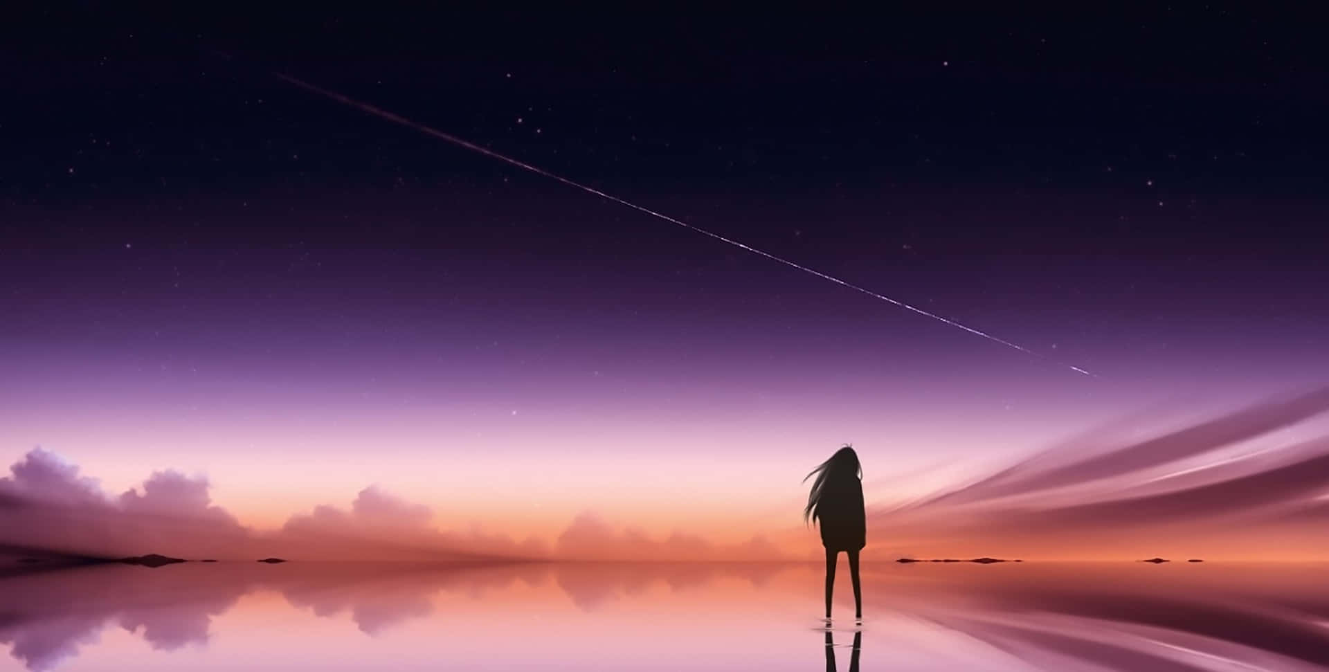 Anime Girl Alone Standing Wallpapers