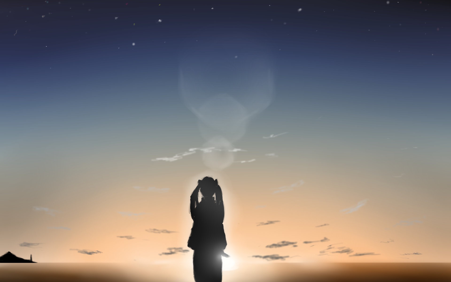 Anime Girl Alone Standing Wallpapers