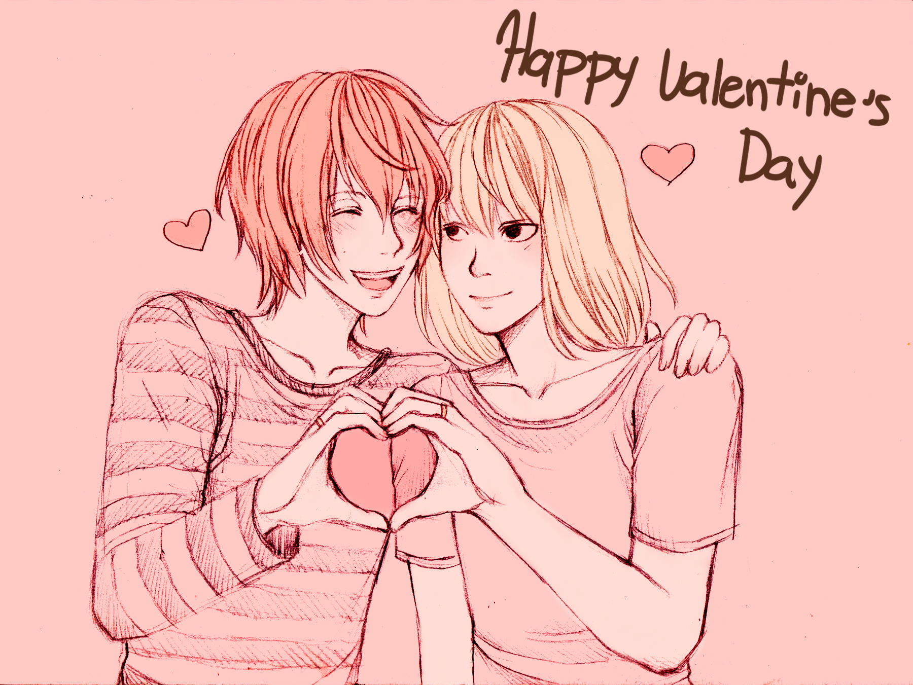 Anime Girl And Boy Kiss Valentines Day Wallpapers