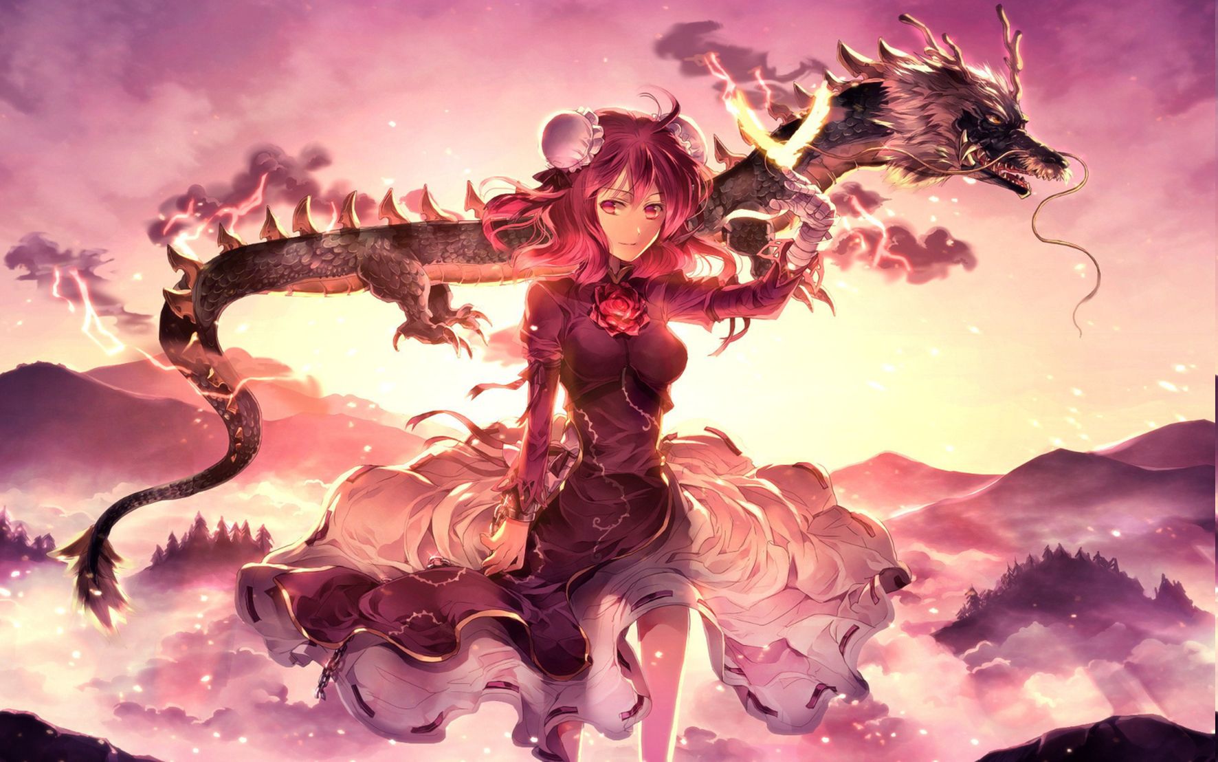 Anime Girl And Dragon Wallpapers