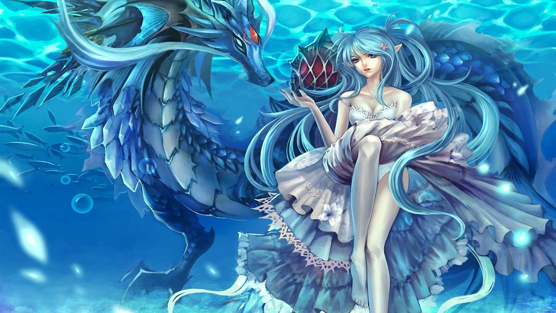 Anime Girl And Dragon Wallpapers