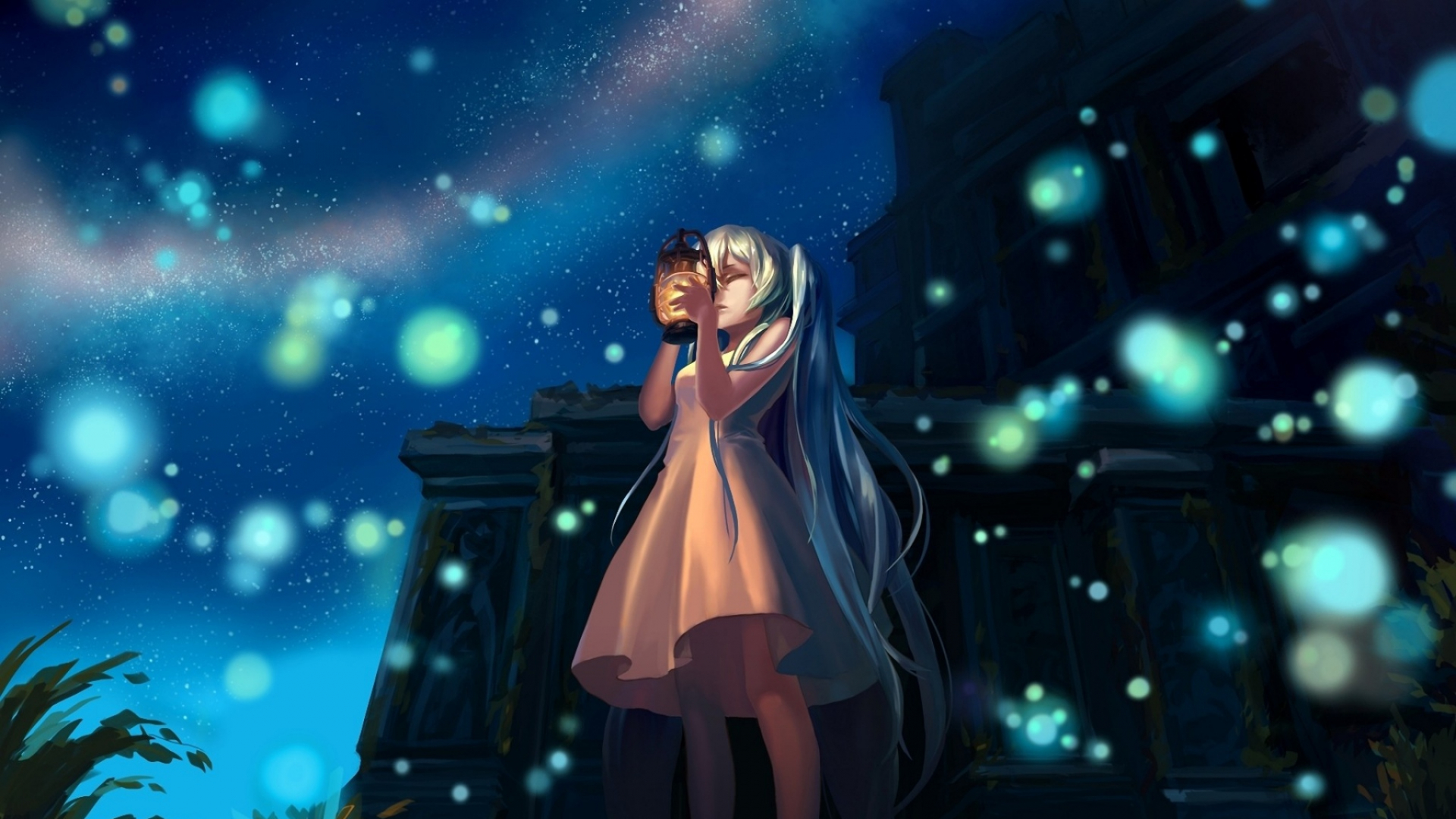 Anime Girl At Night Wallpapers