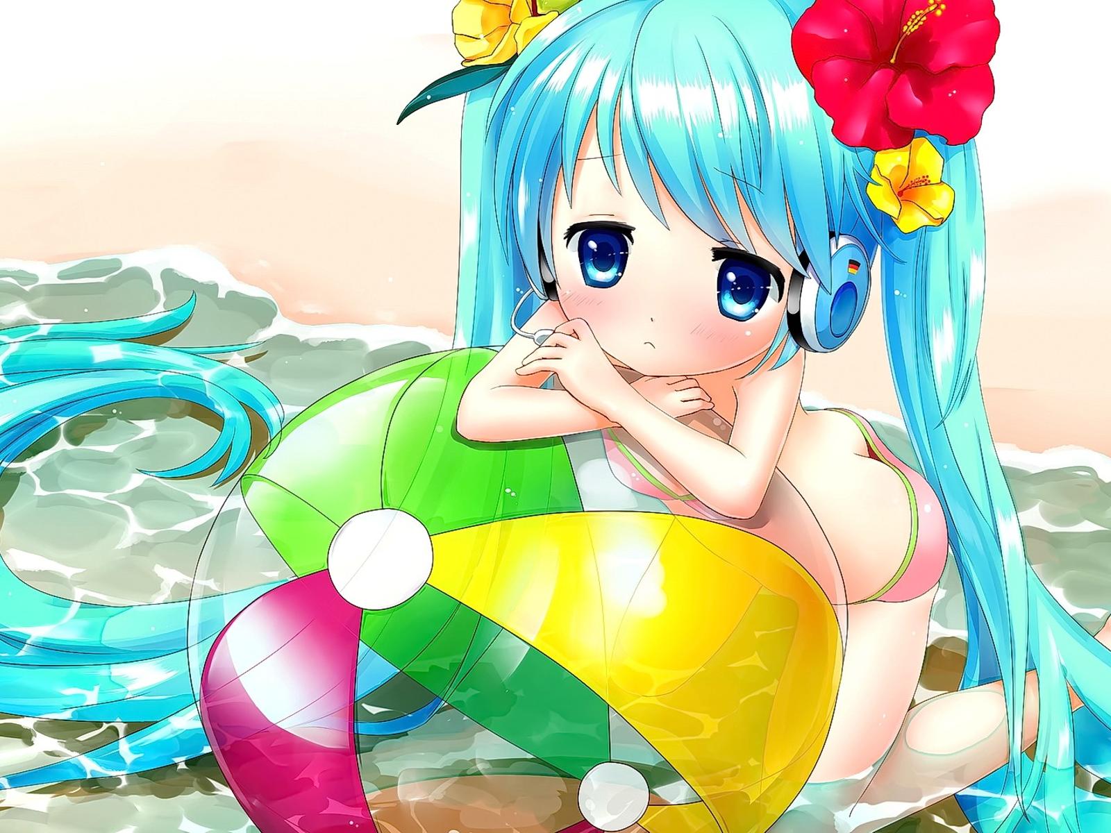 Anime Girl Beach Wallpapers