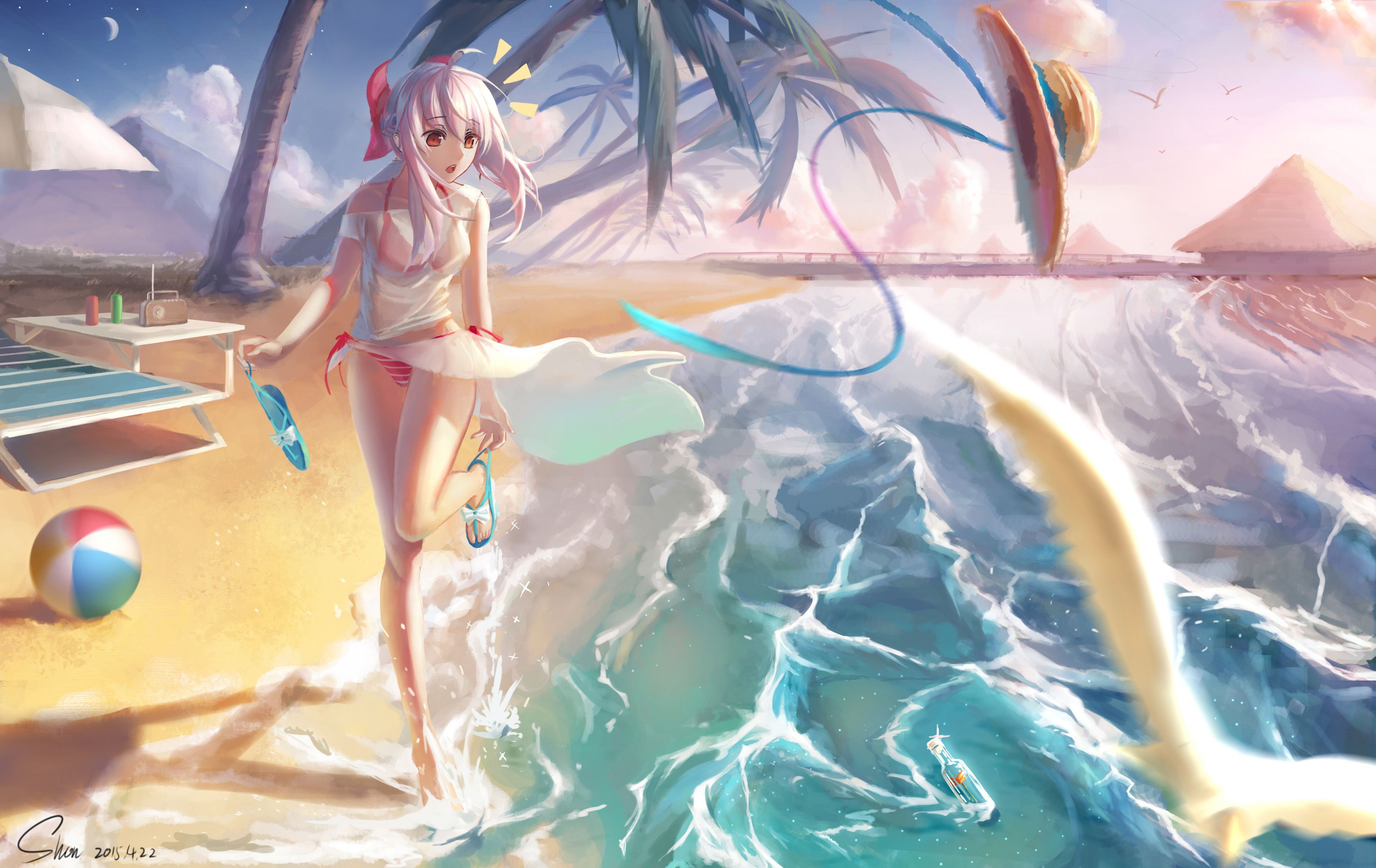 Anime Girl Beach Wallpapers