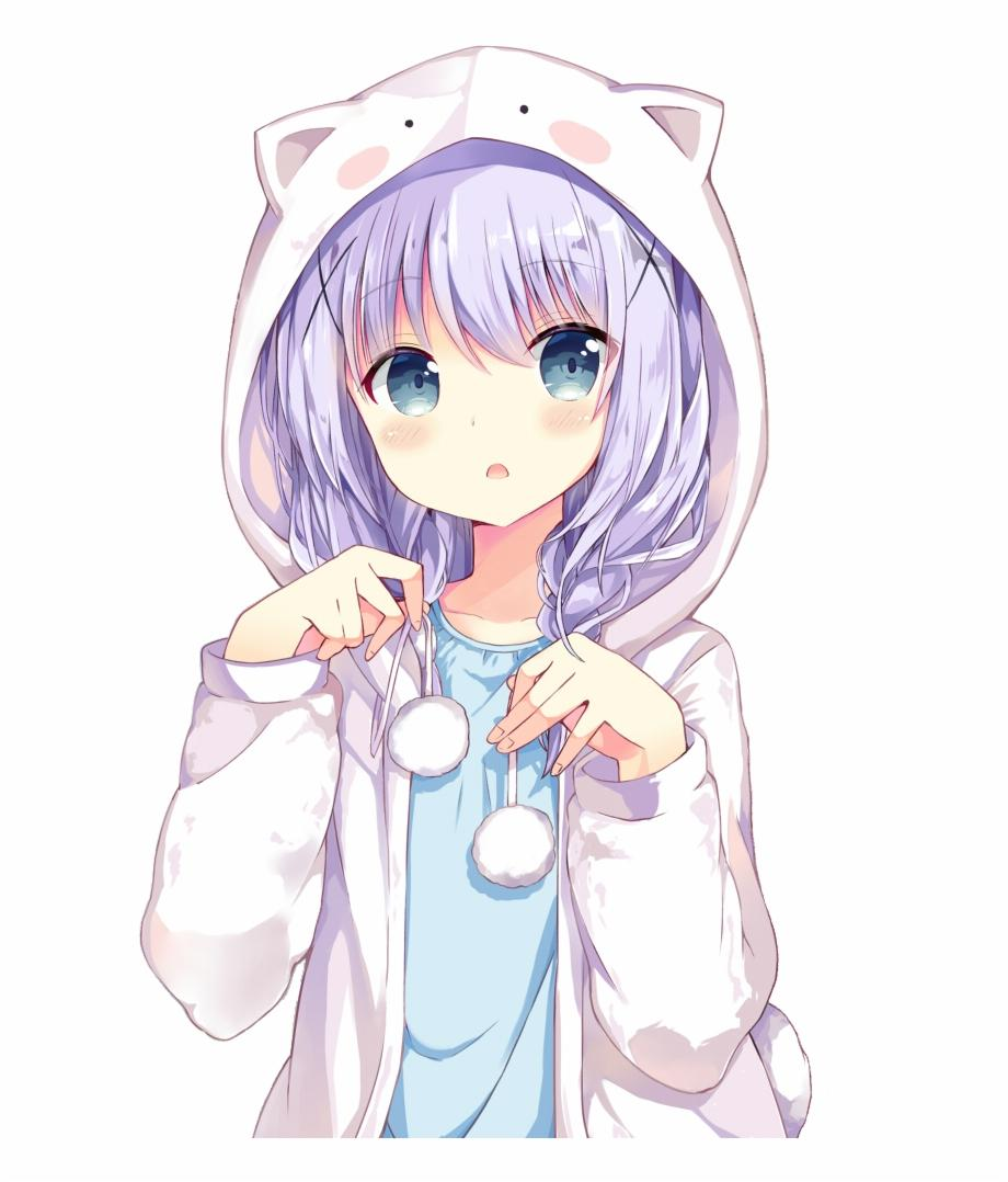 Anime Girl Cat Hoodie Wallpapers