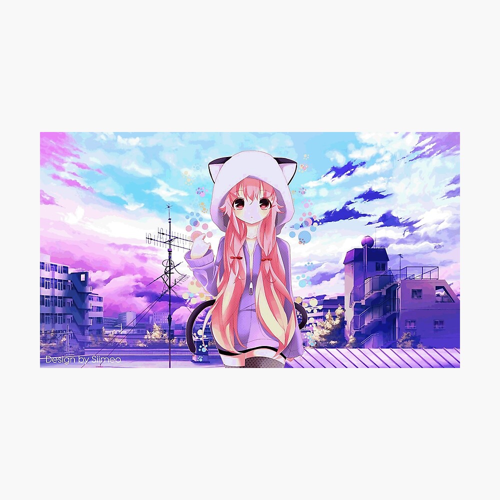 Anime Girl Cat Hoodie Wallpapers