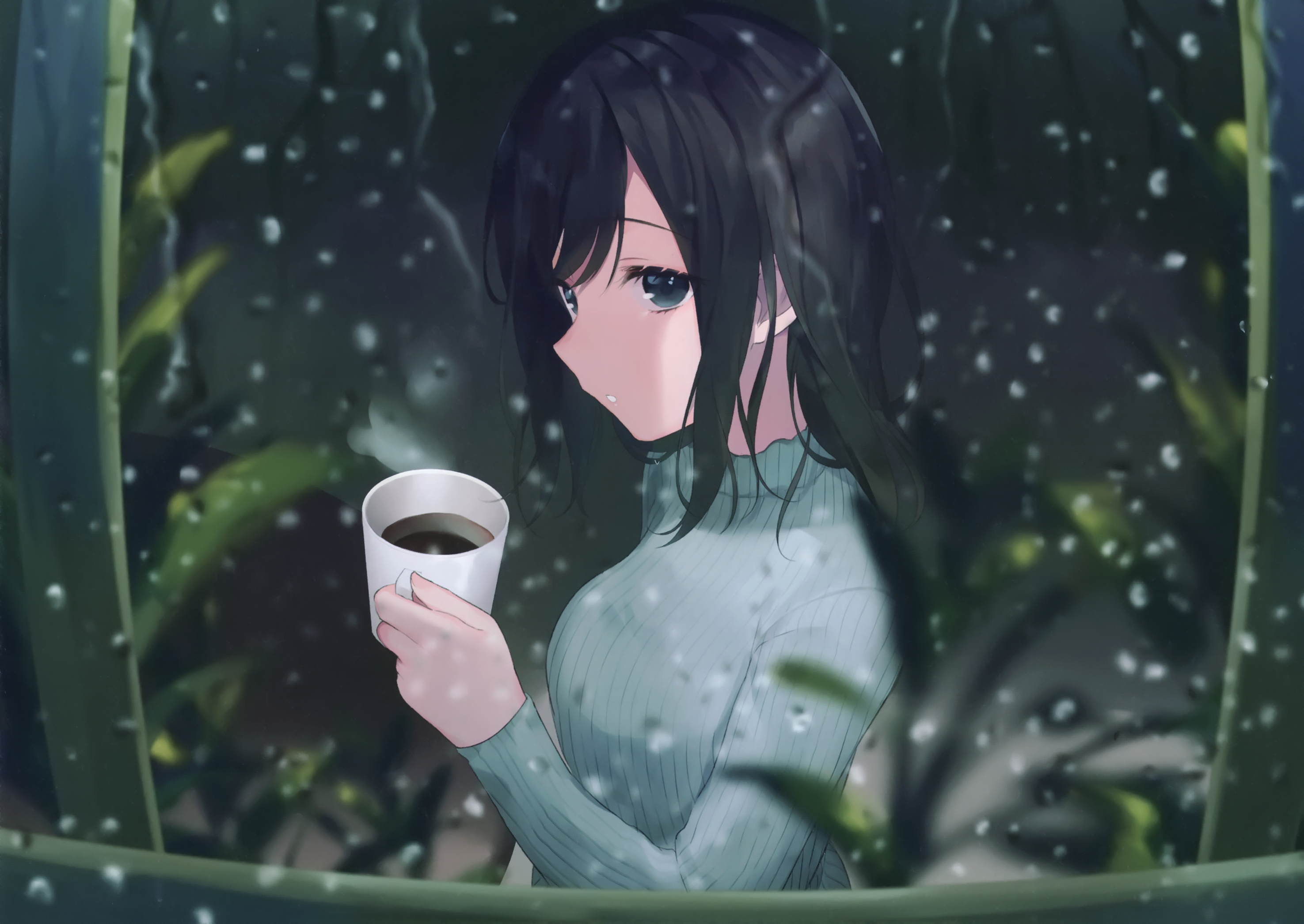 Anime Girl Coffee Wallpapers