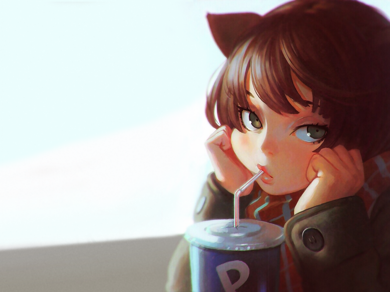 Anime Girl Coffee Wallpapers