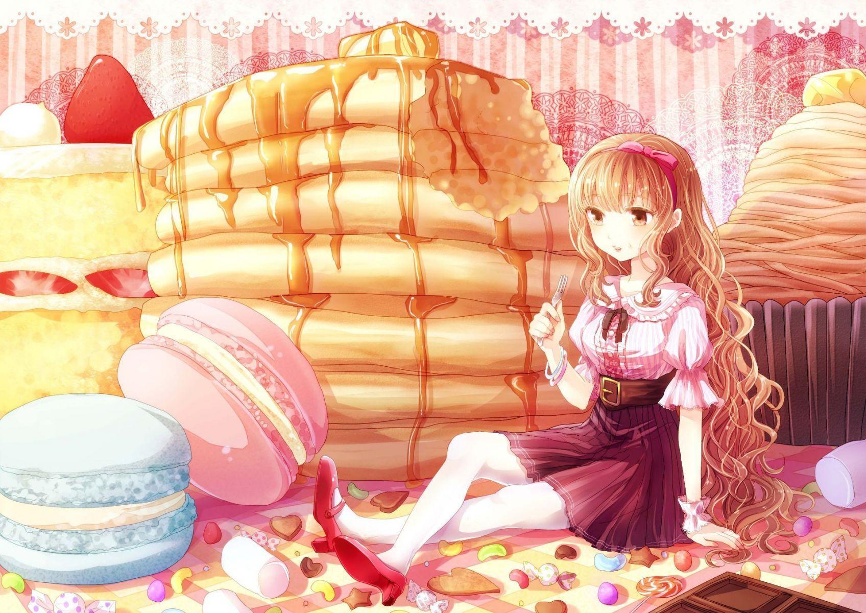 Anime Girl Eating Cookie Wallpapers